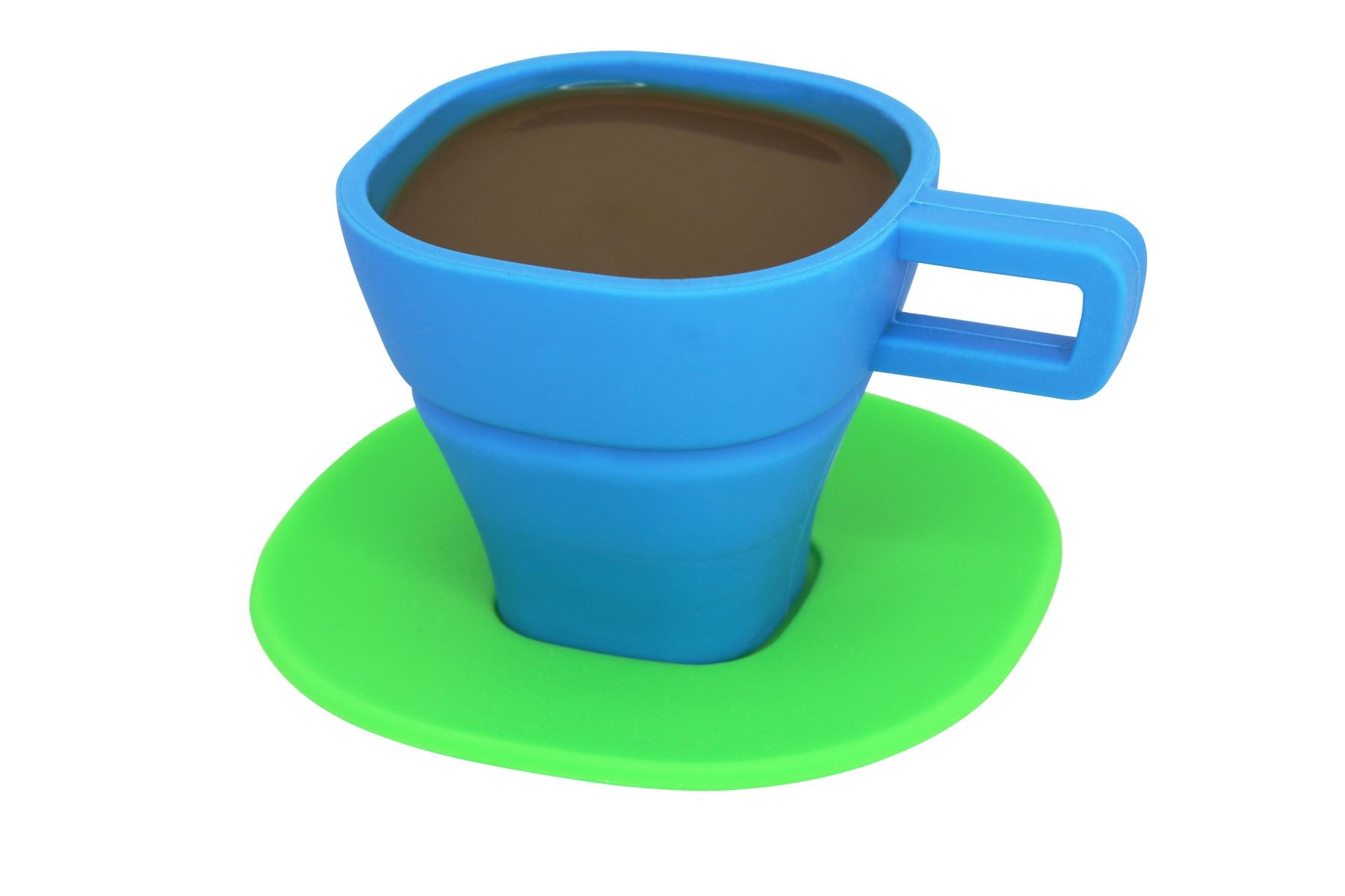 Lexngo Silicone Collapsible Espresso Cup and Saucer - 80ml