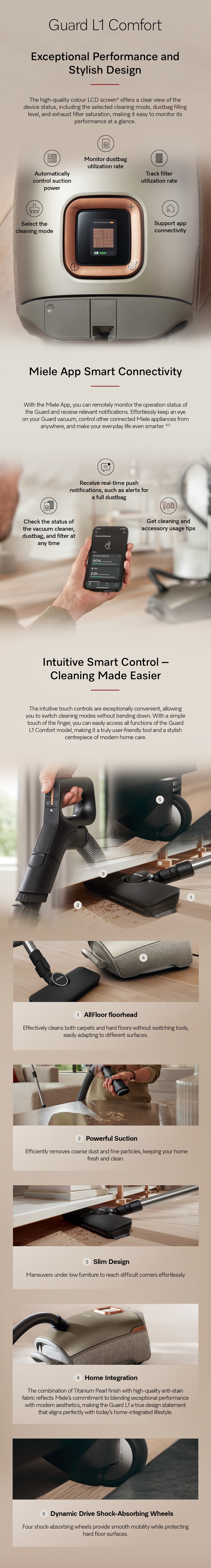 MIELE GL1CTP Guard L1 Comfort Cylinder Vacuum Cleaner