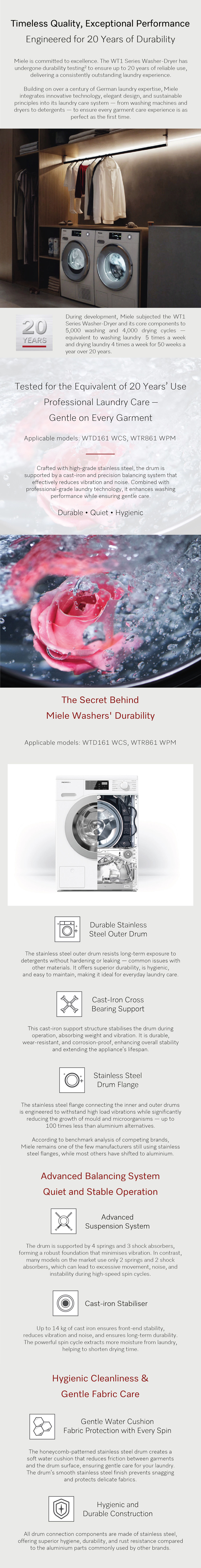 MIELE WPM 8/5KG 1600RPM Washer Dryer - WTR861
