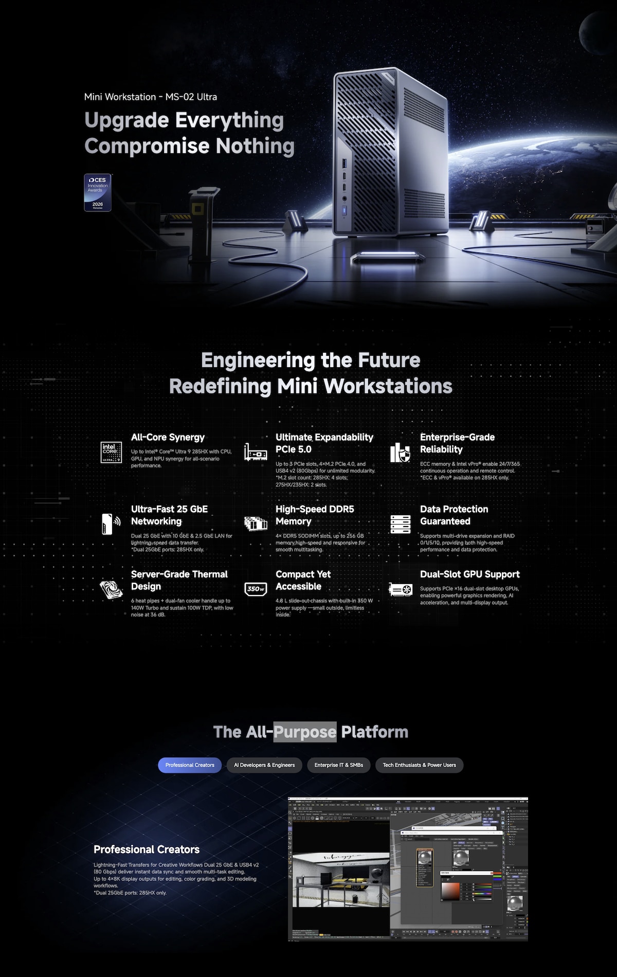 MINISFORUM MS-02 Ultra 迷你電腦 桌上電腦