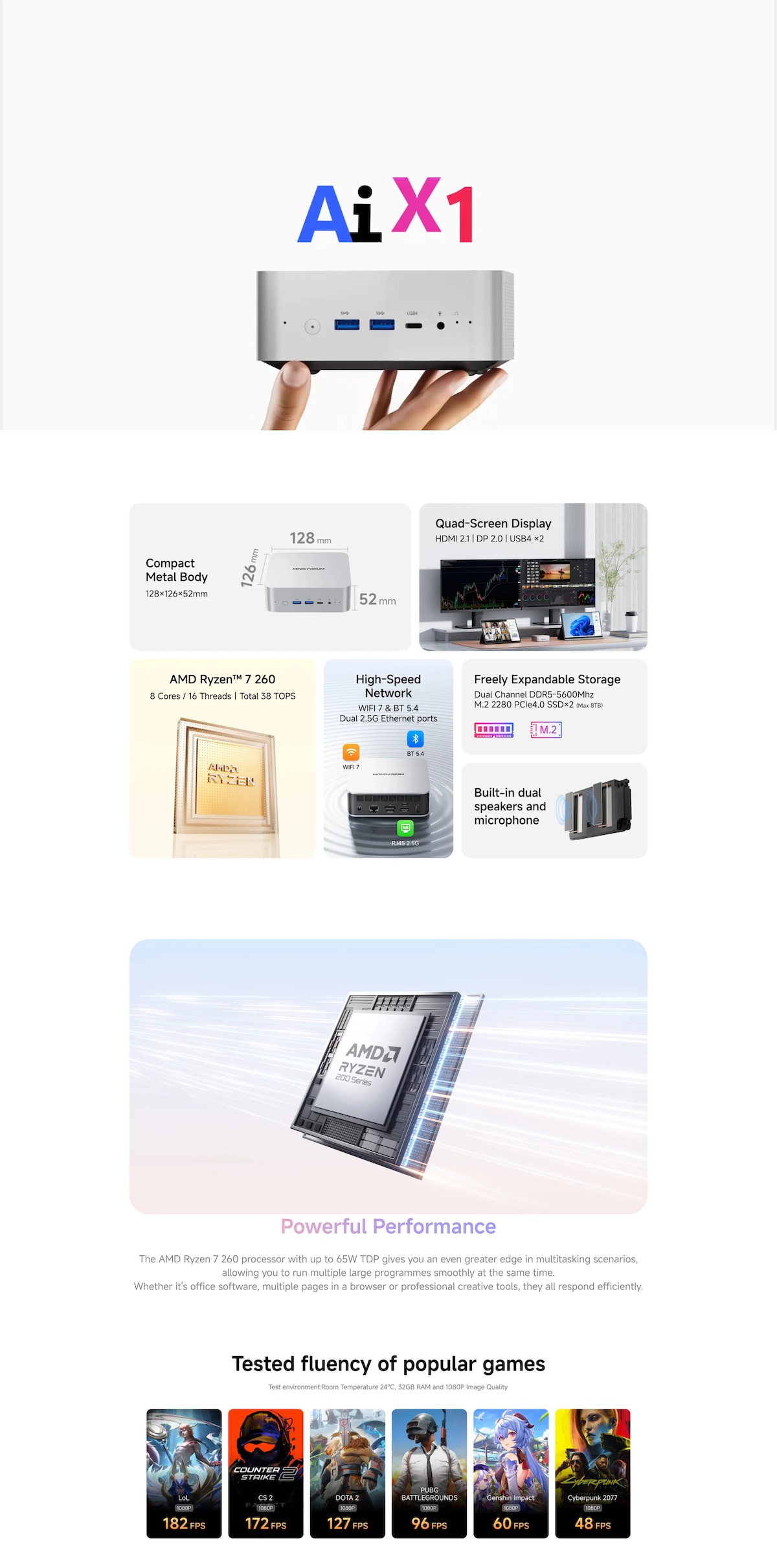 MINISFORUM AI X1 迷你電腦