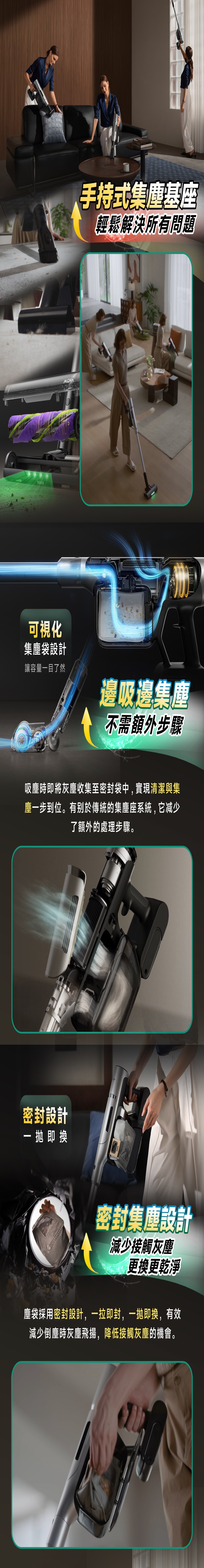 MOVA Z200 Cordless Vacuum Cleaner with Automatic Dust Collection & No Base Station