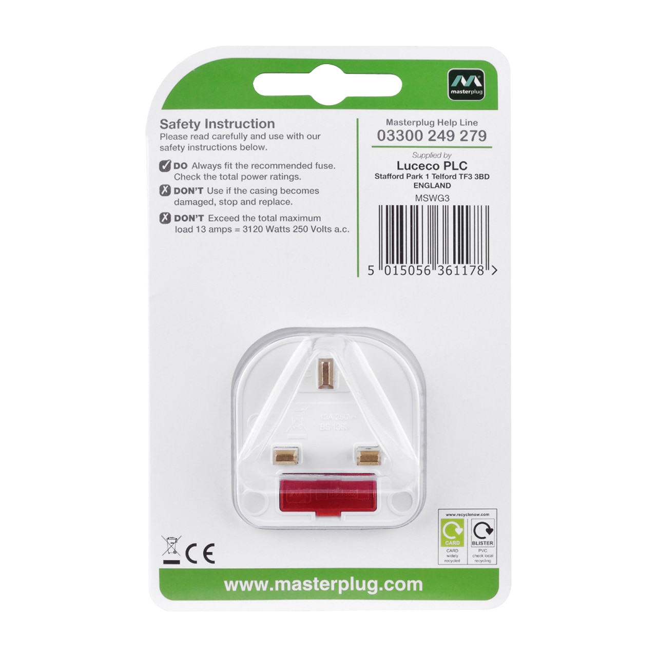 Masterplug MSWG3 Power Adapator