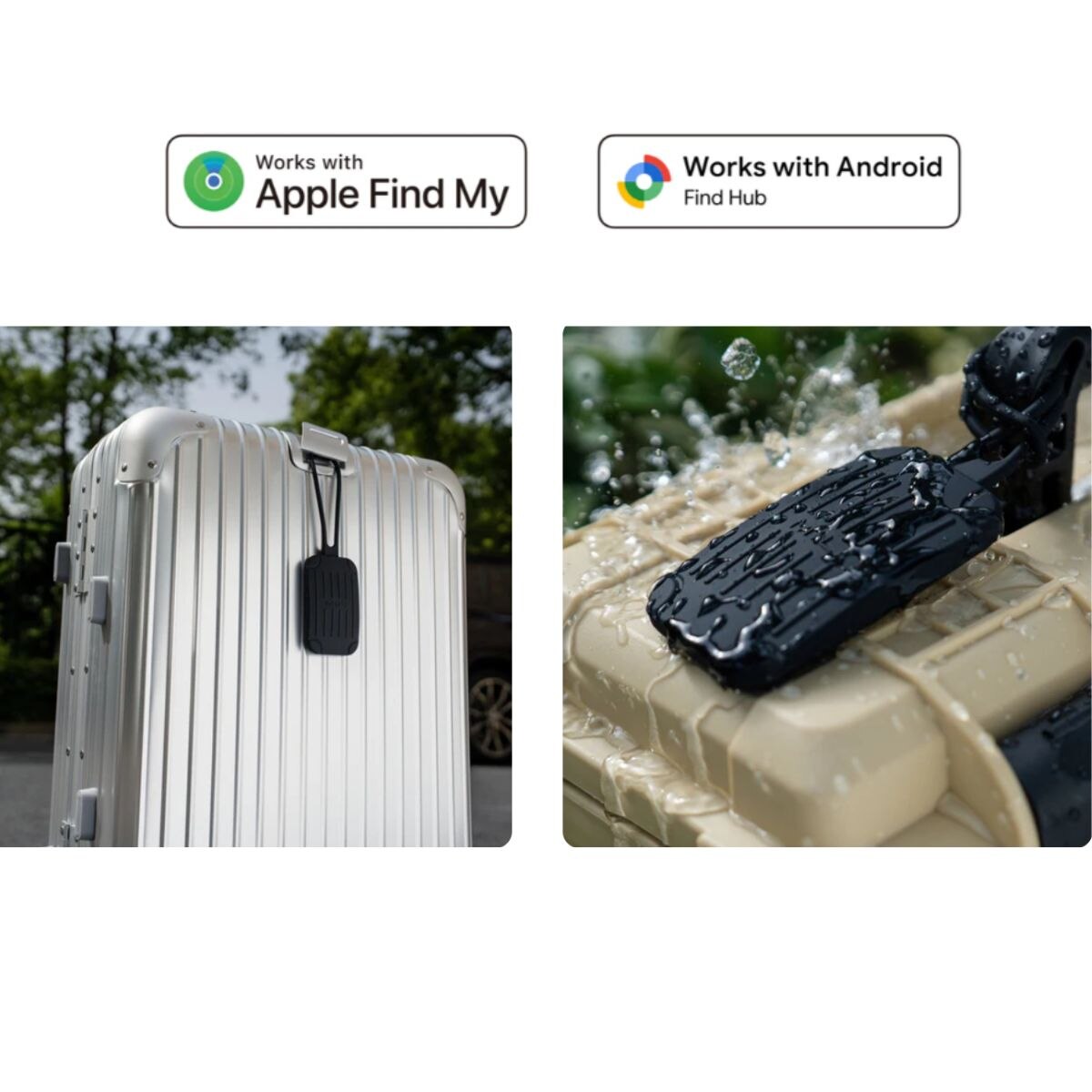 MiLi MiTag DUO Global Positioning Travel Luggage Tag – Supports Apple iOS & Android
