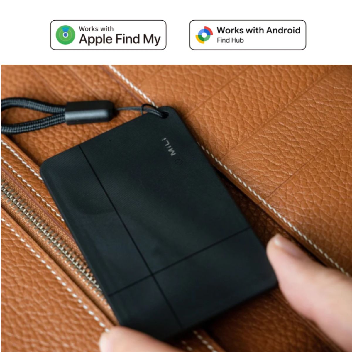 MiLi MiCard Duo Rechargeable Global Tracker Card – Supports Apple iOS & Android