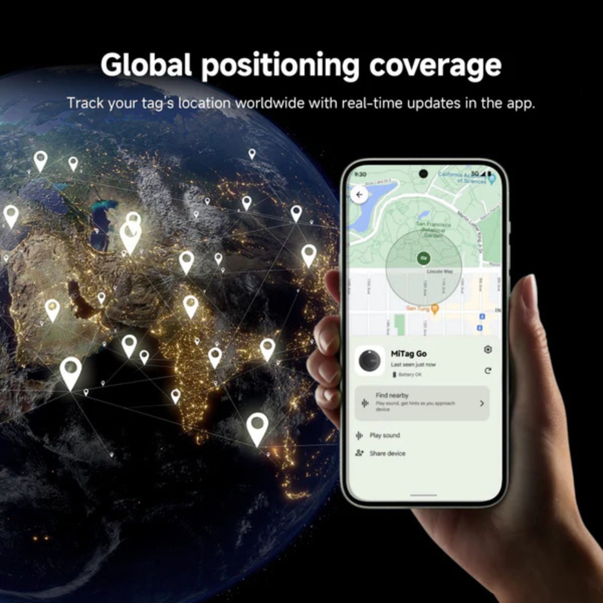 MiLi MiTag Go Global GPS Tracking Tag for Android Devices (1 Set for 2)