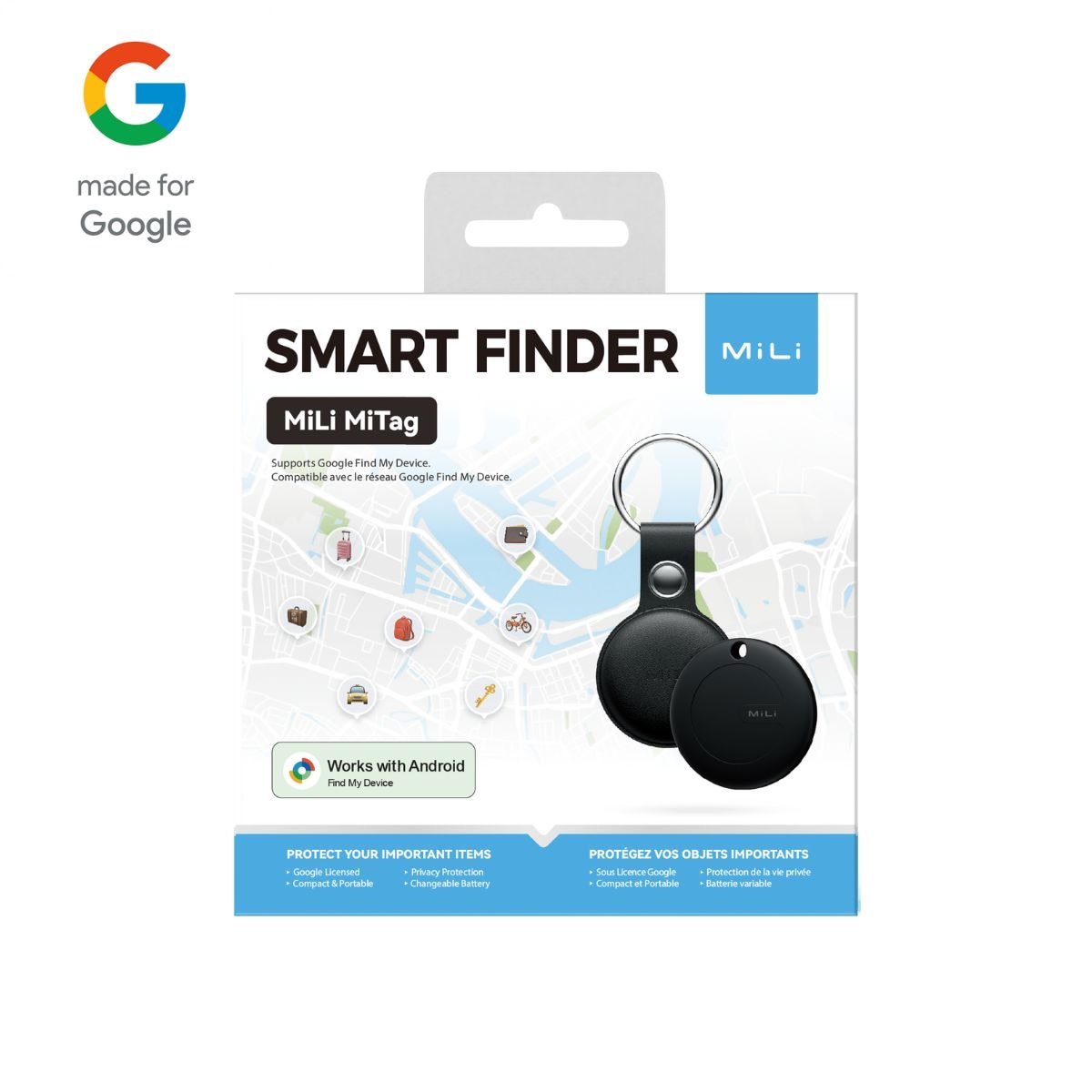 MiLi MiTag Go Global GPS Tracking Tag for Android Devices with Case