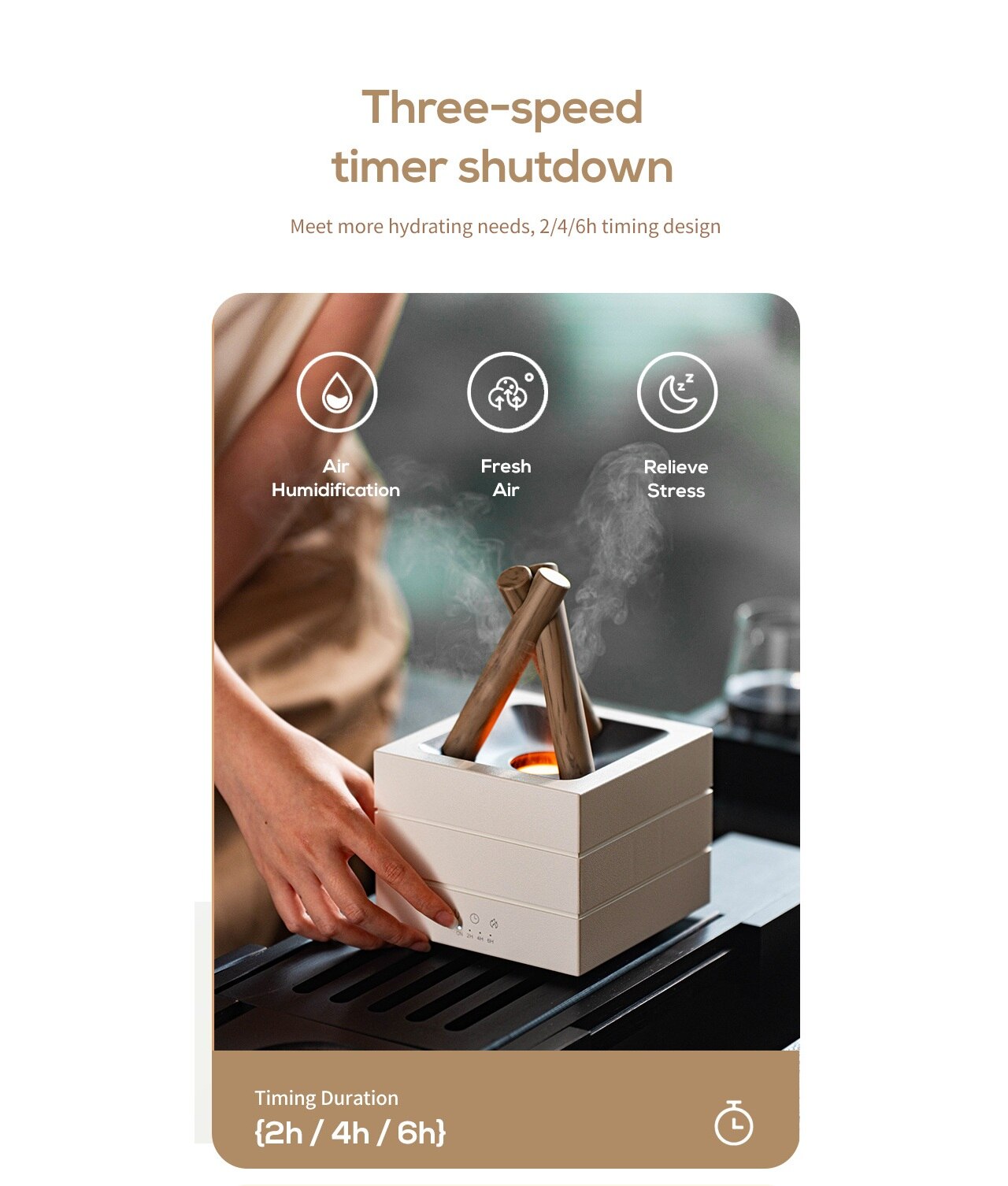 Mibeli VK602 280ml Bonfire Aromatherapy Humidifier