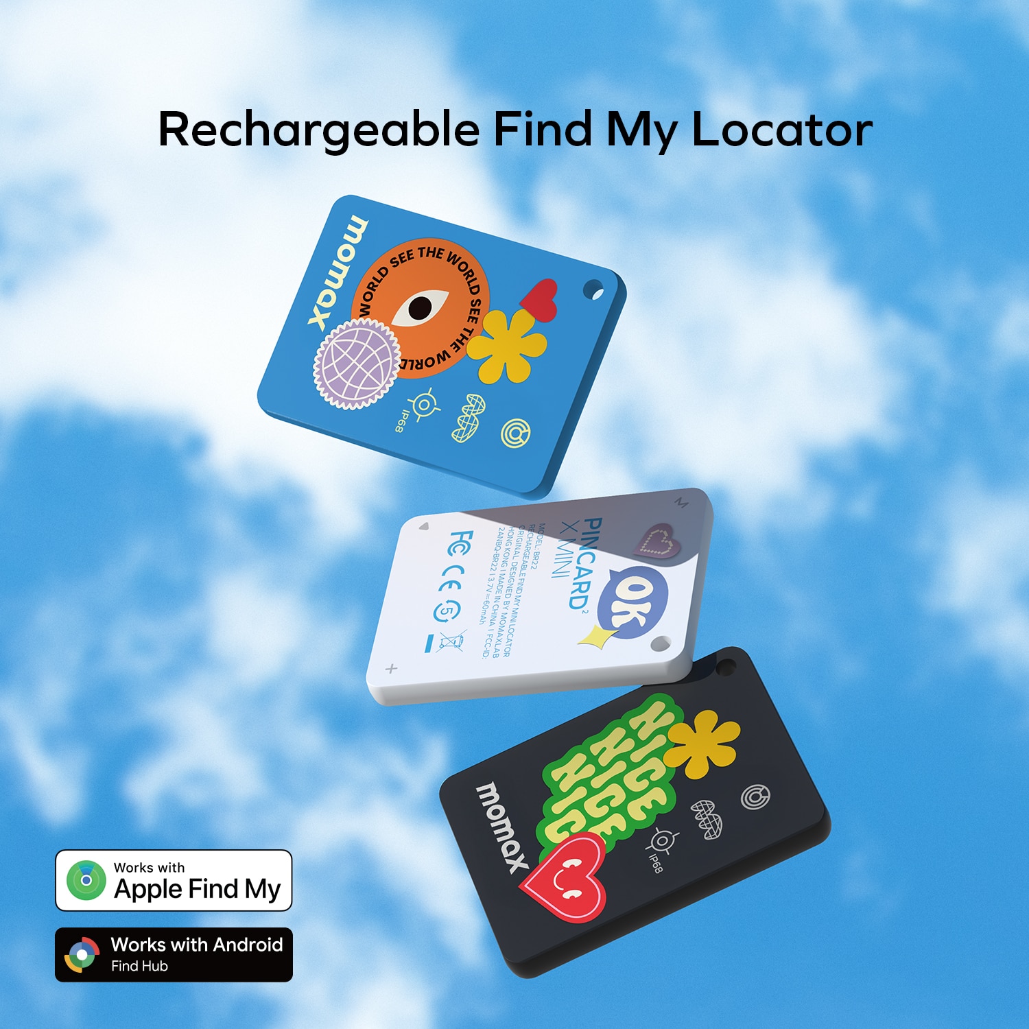 Momax BR22 PinCard2 X MINI Rechargeable Find My Locator
