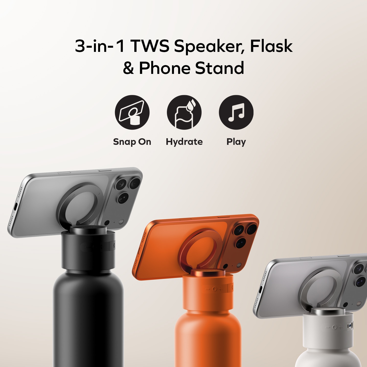 Momax 1-Vibe Bottle Magnetic Wireless Speaker Flask