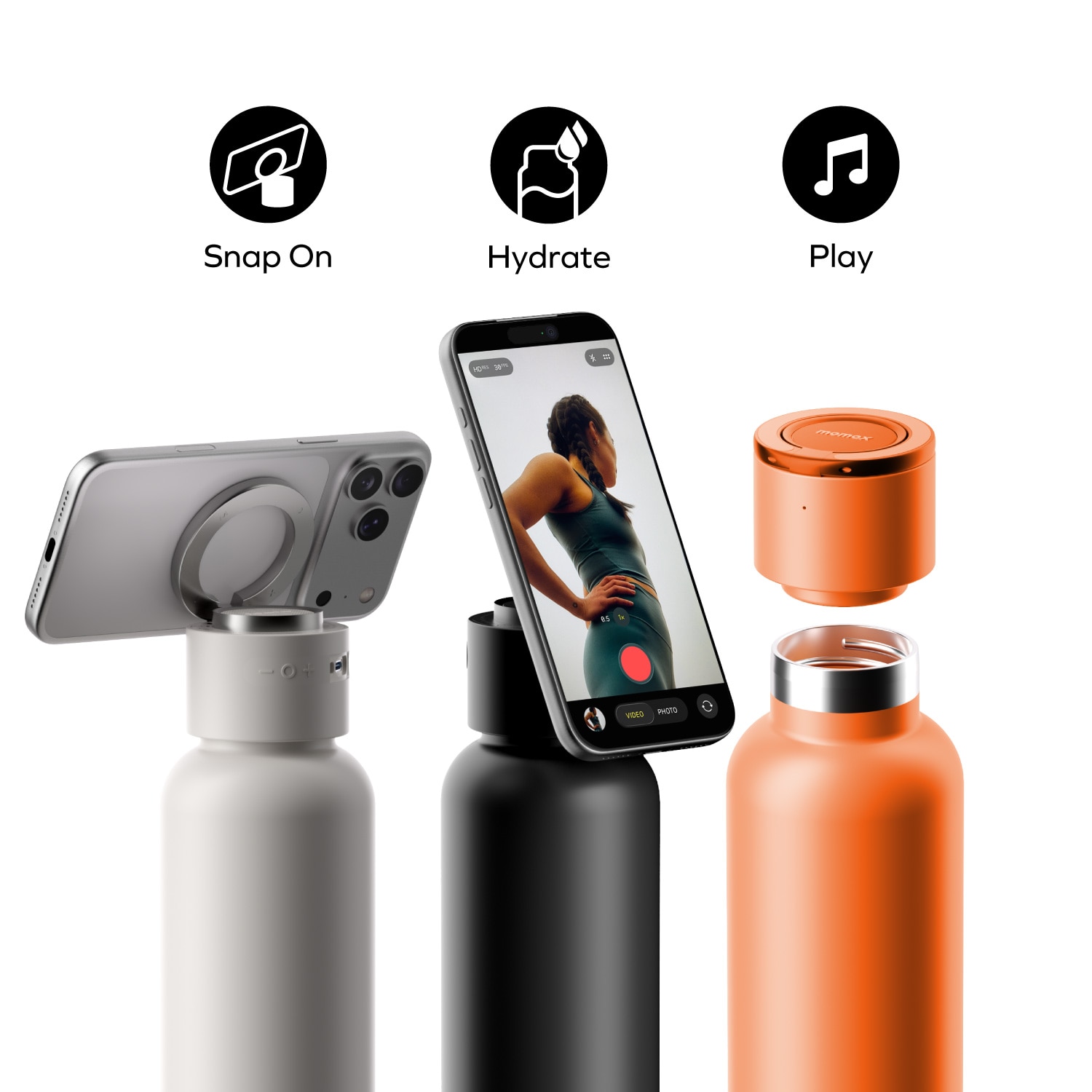 Momax 1-Vibe Bottle Magnetic Wireless Speaker Flask