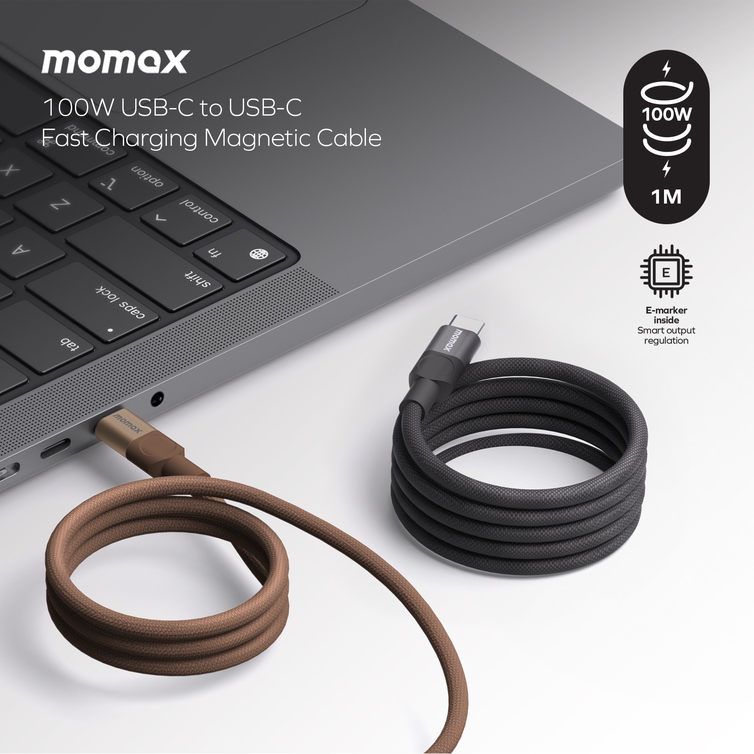 Momax Mag.Link 100W USB-C to USB-C Magnetic Cable 1m