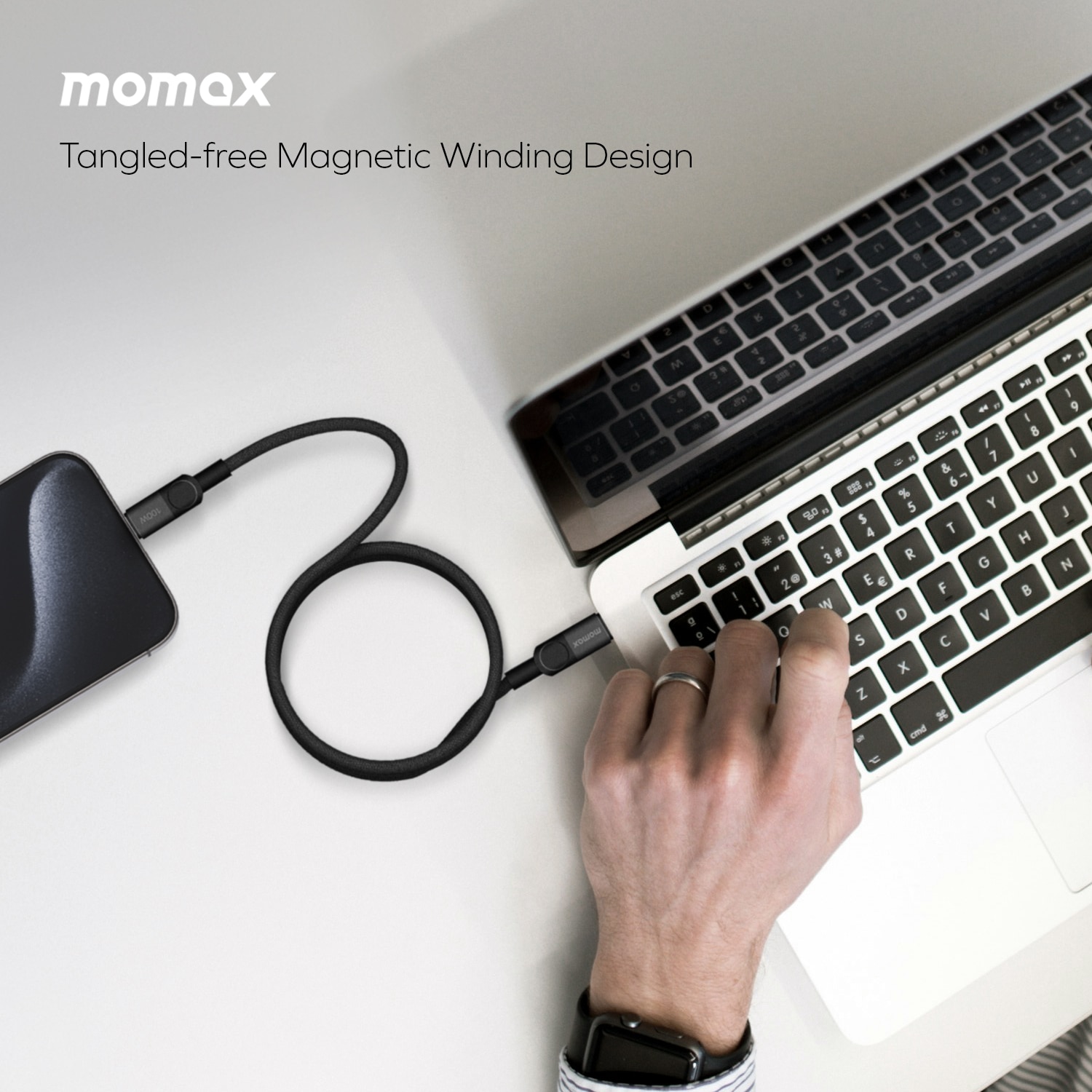 Momax Mag.Link 100W USB-C to USB-C Magnetic Cable 1m