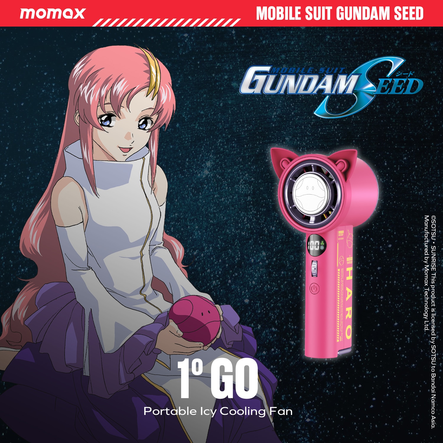 Momax IF18 Gundam Haro Edition 1°Go Portable Icy Cooling Fan  風扇