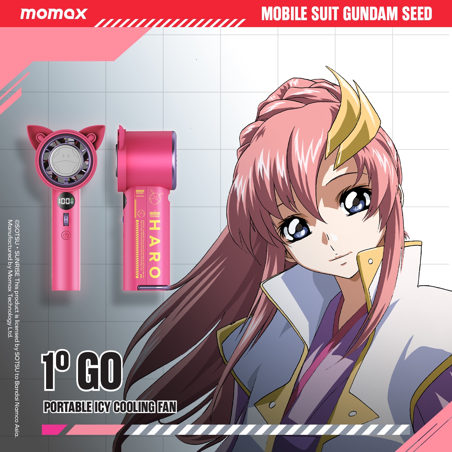 Momax IF18 Gundam Haro Edition 1°Go Portable Icy Cooling Fan  風扇