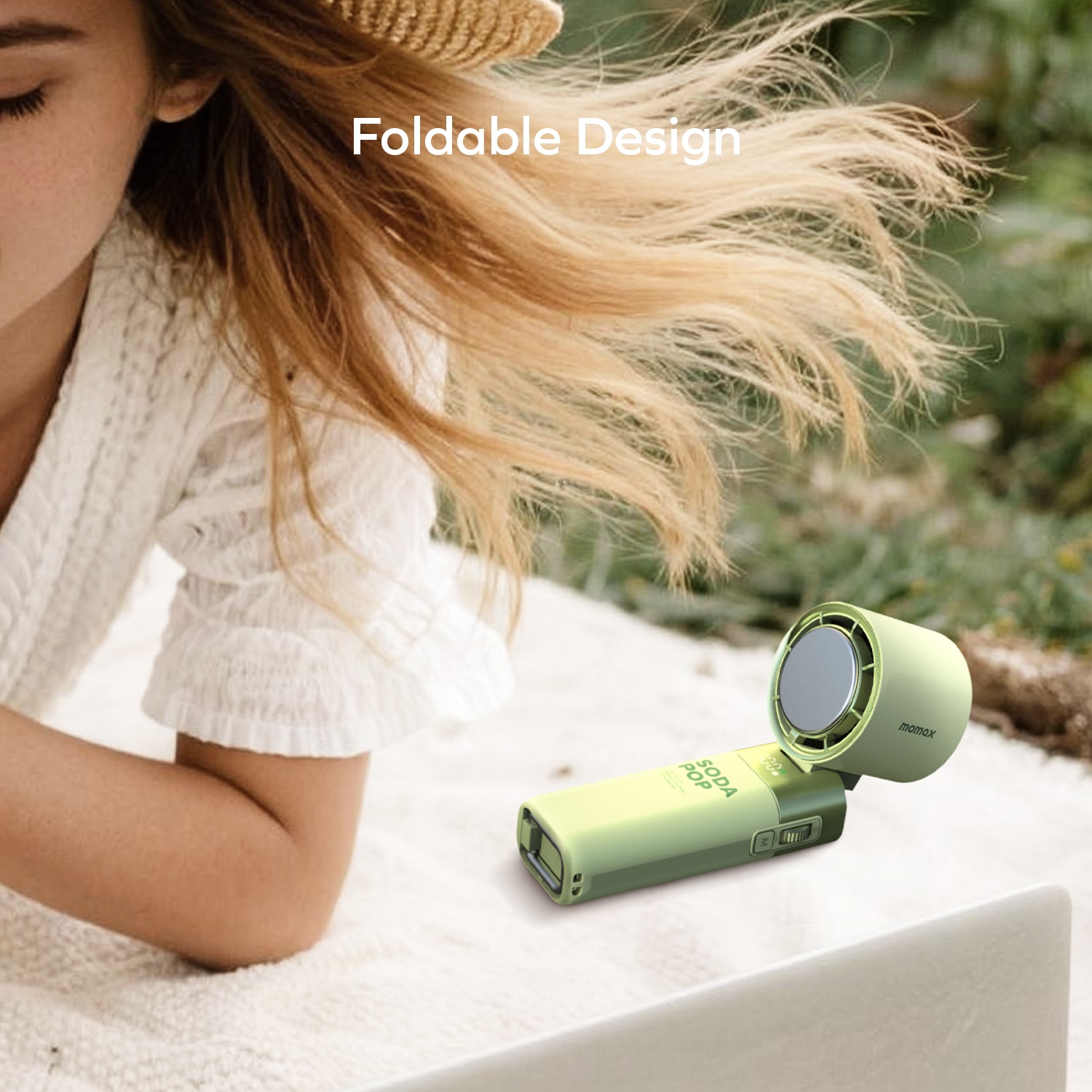 Momax IF21 ﻿1°GO FREEZE Compact Foldable Icy Cooling Handy Fan