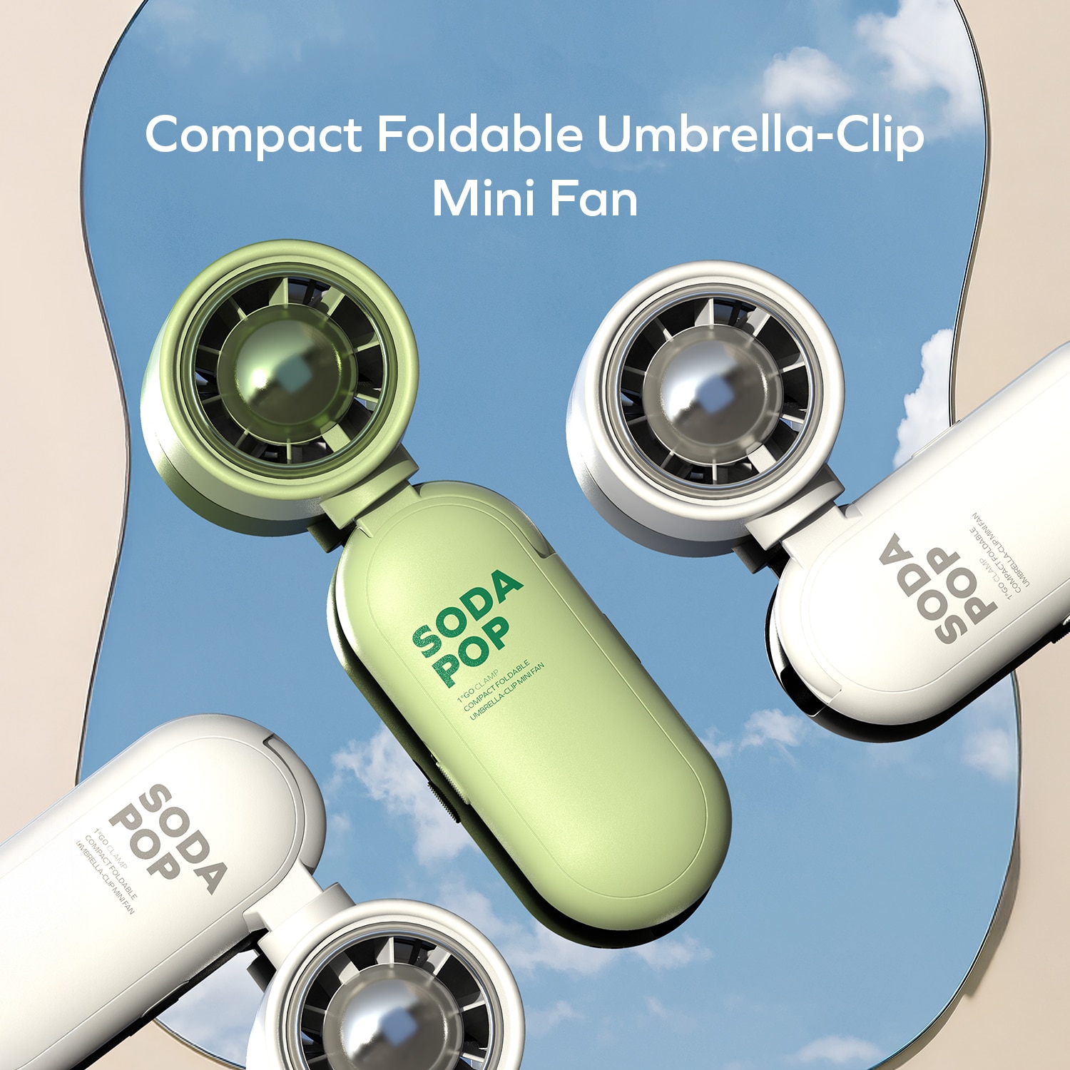 Momax IF22 ﻿﻿1°GO CLAMP Compact Foldable Umbrella-Clip Mini Fan