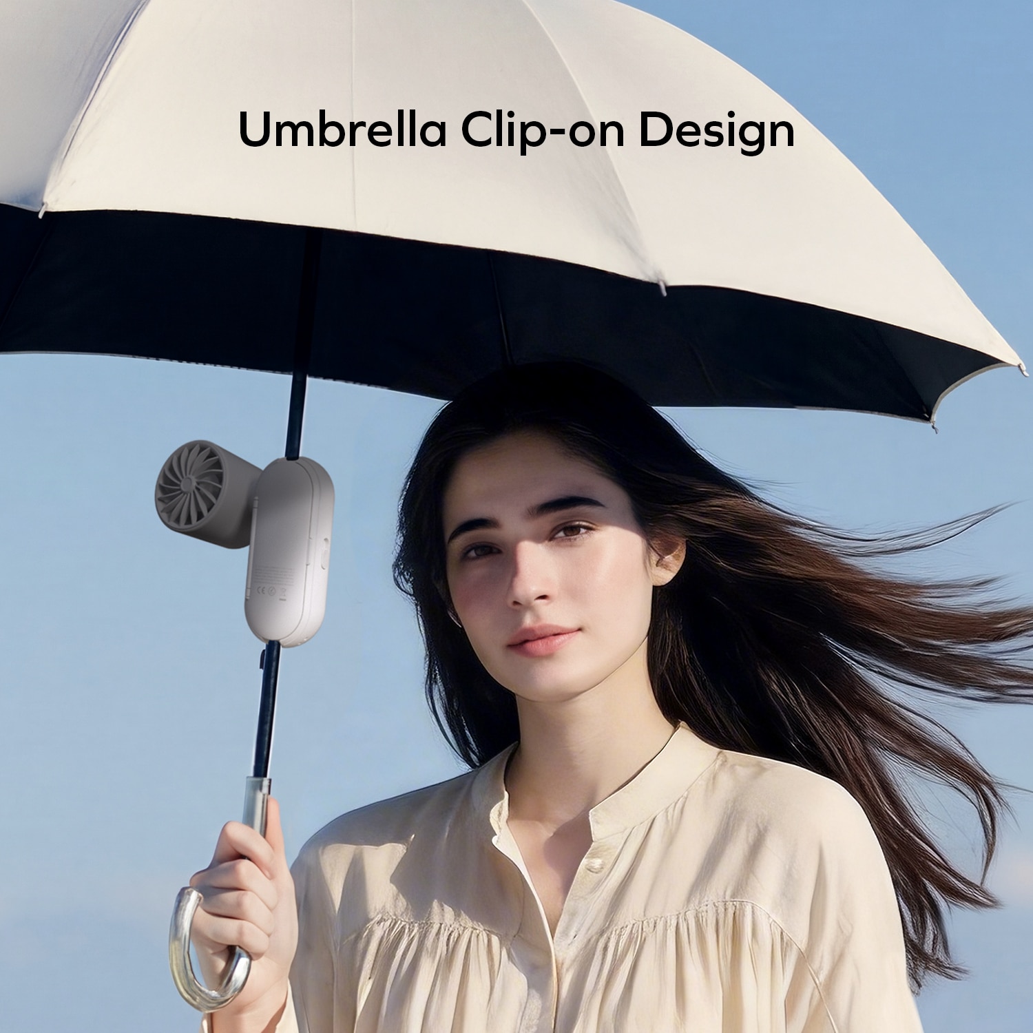Momax IF22 ﻿﻿1°GO CLAMP Compact Foldable Umbrella-Clip Mini Fan