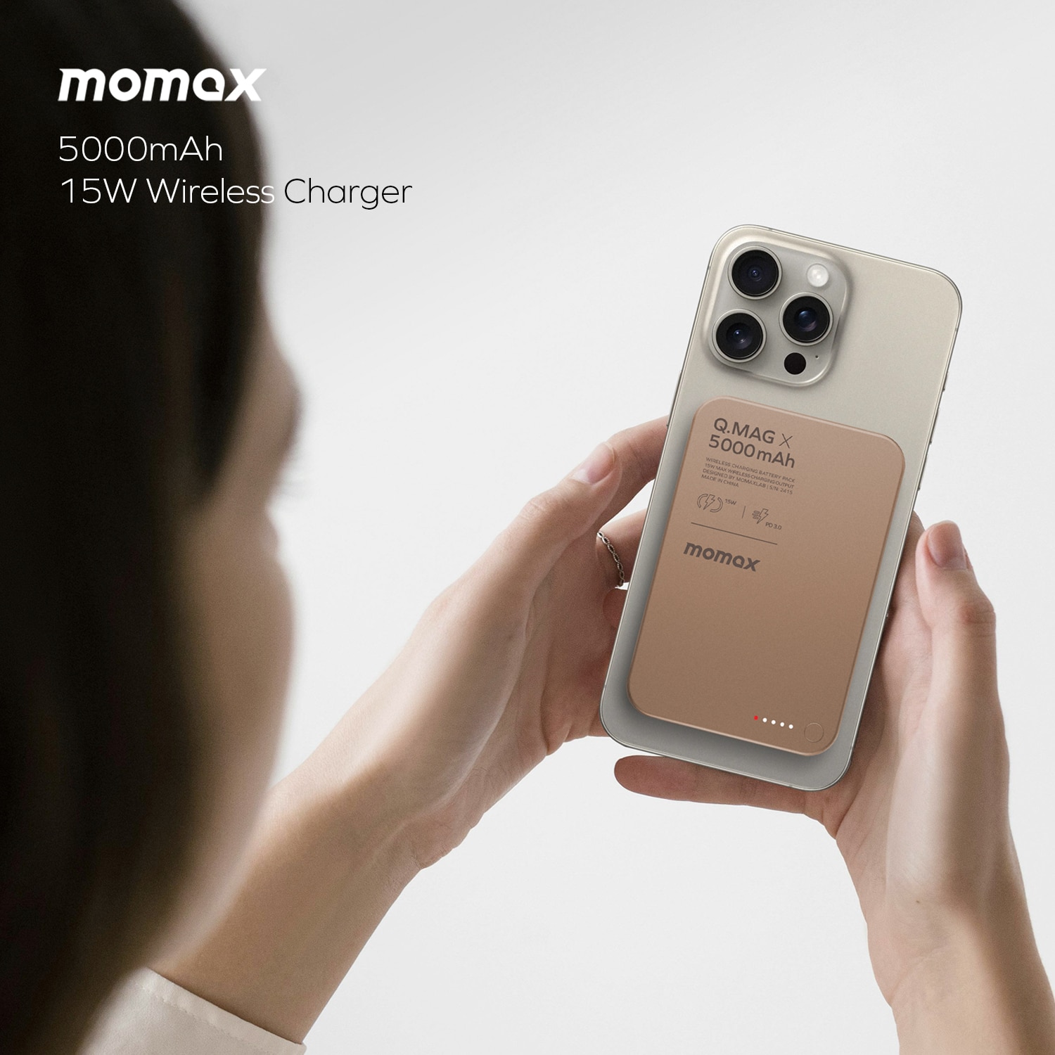 Momax Q.Mag X 5000mAh magnetic wireless battery pack - Add-on price $199