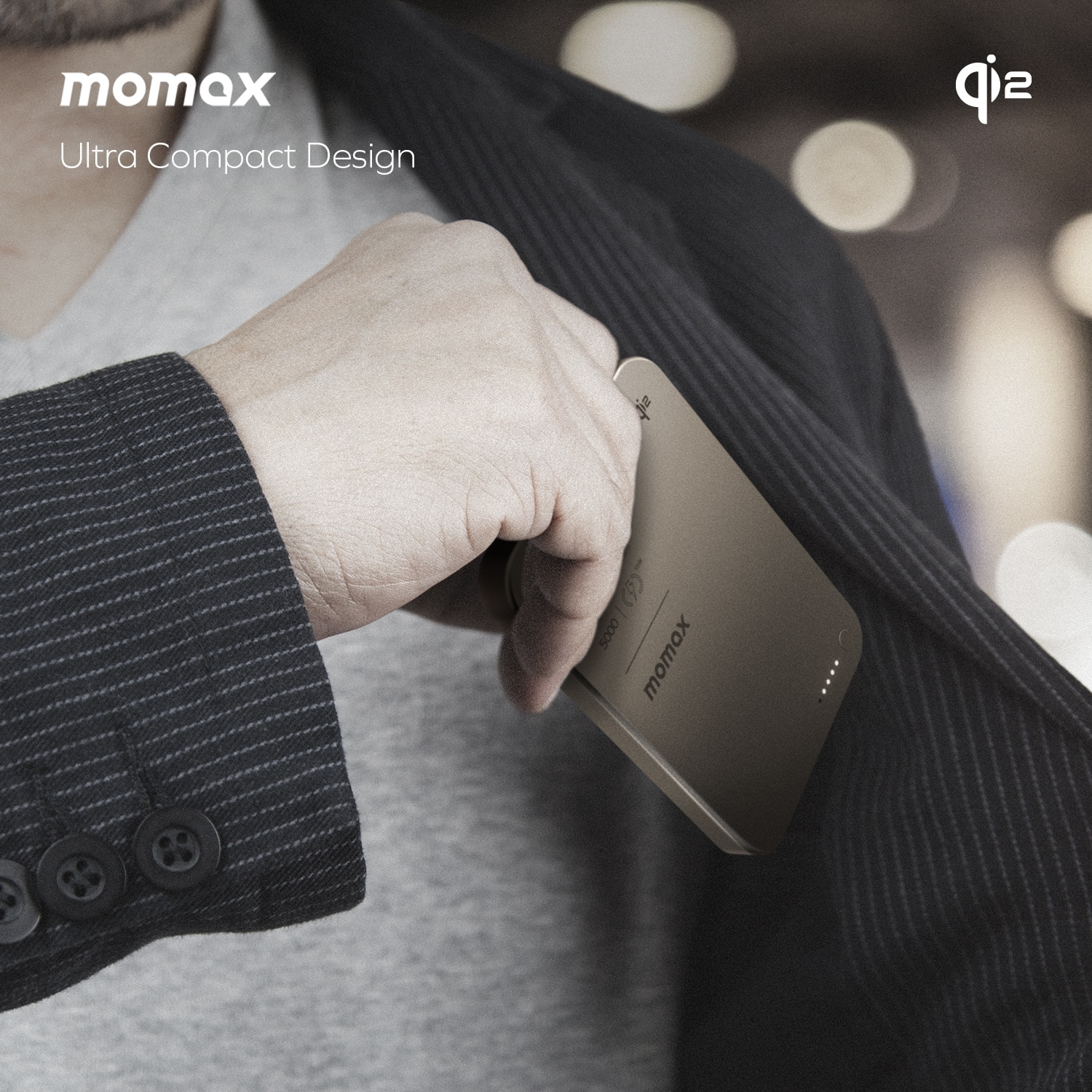 Momax IP129 1-Power Q.Pass Qi2 5000mAh Magnetic Wireless Power Bank