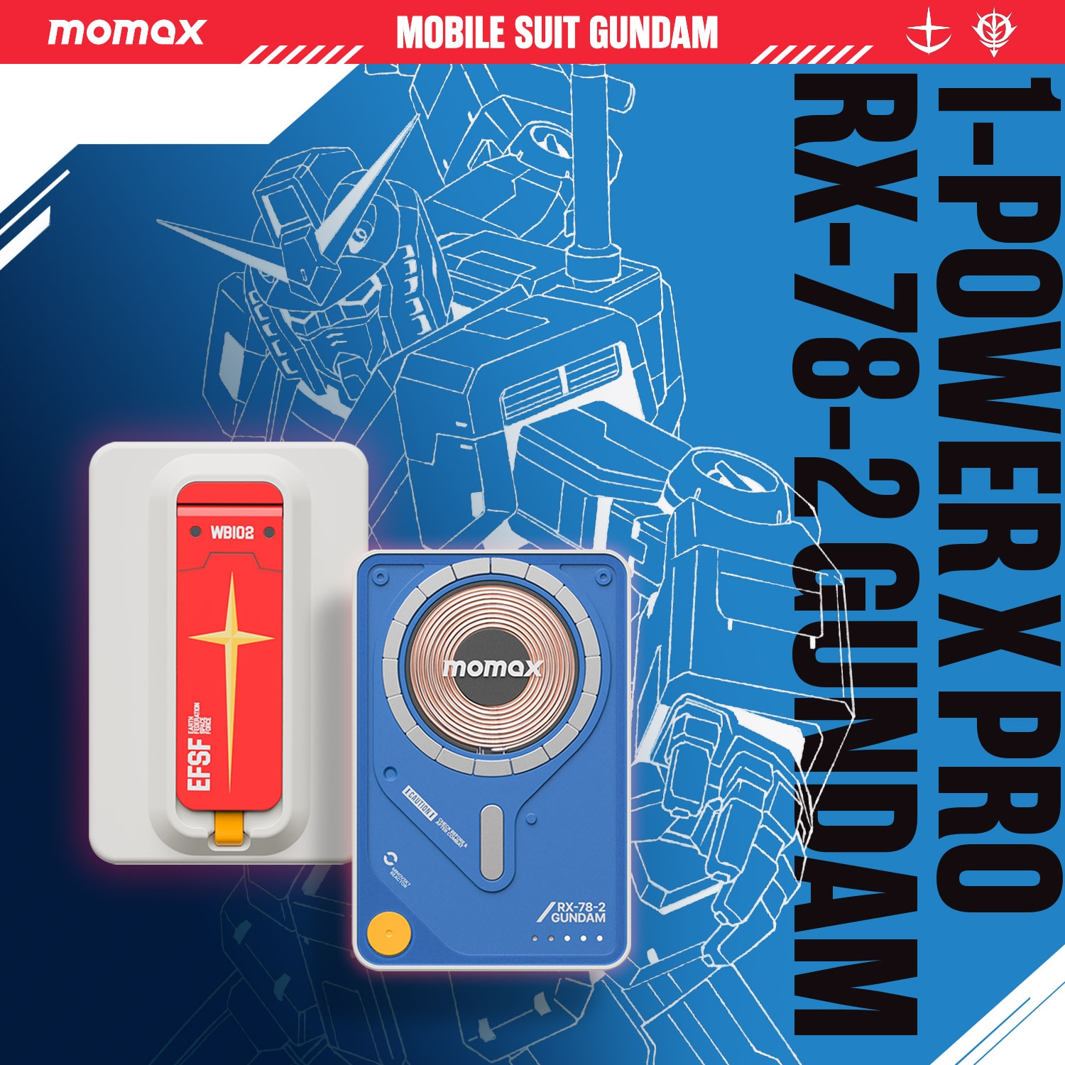 Momax 1-Power X Pro Magnetic Wireless Power Bank 5000mAh With Built-In USB-C Cable Power Bank