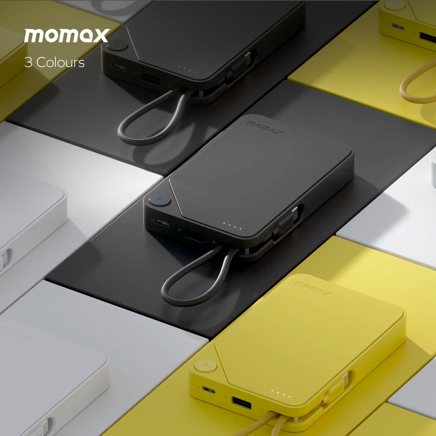 Momax 1-Power X Battery Pack (10000mAh) with Built-in USB-C Cable