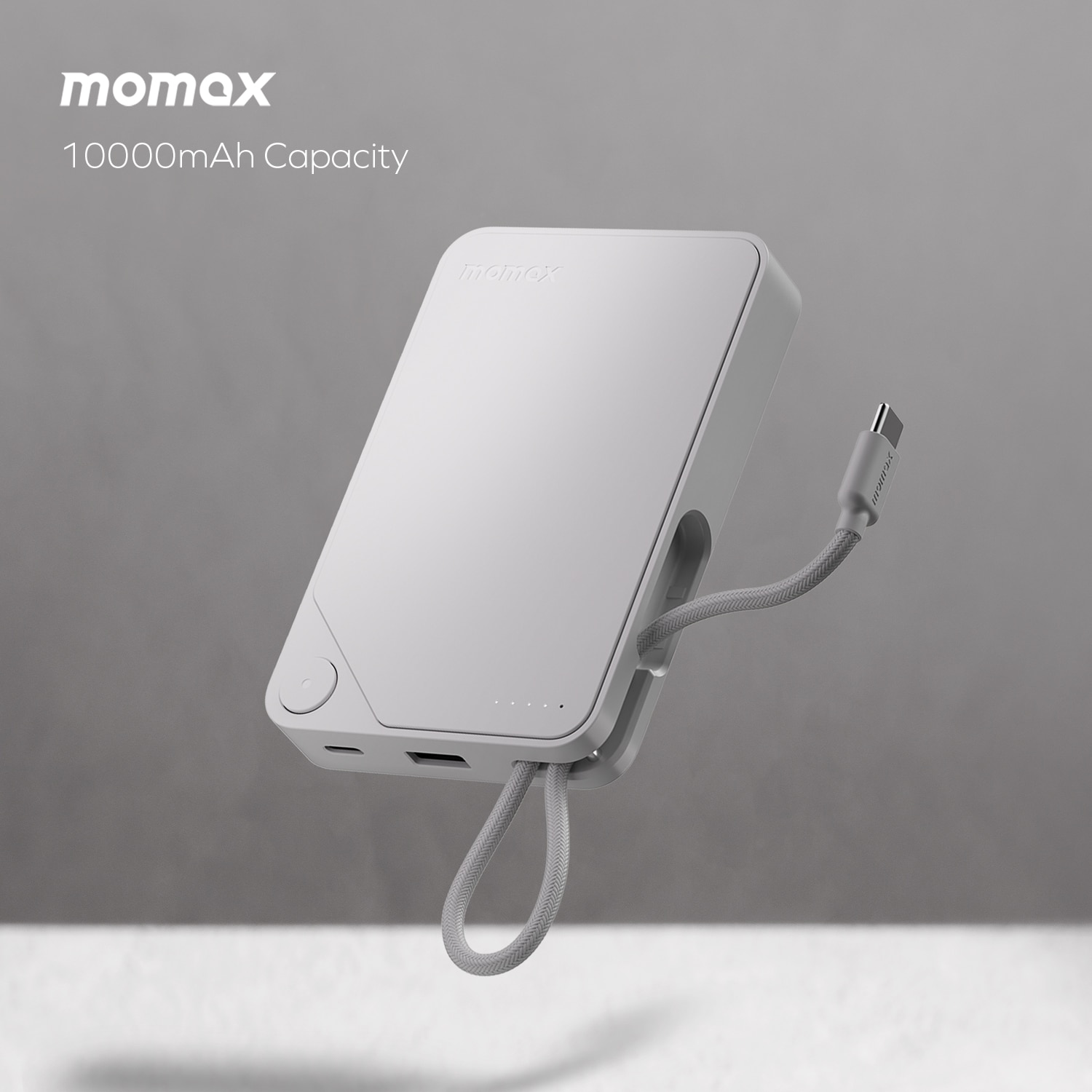 Momax 1-Power X Battery Pack (10000mAh) with Built-in USB-C Cable