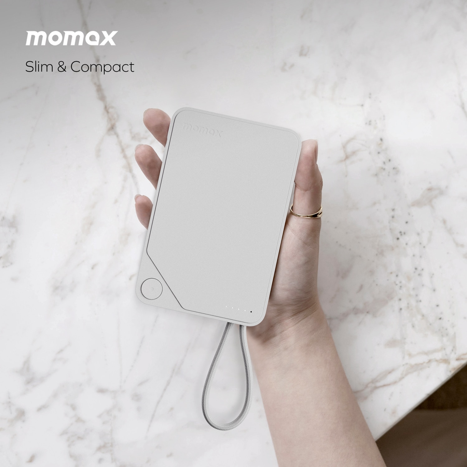 Momax 1-Power X Battery Pack (10000mAh) with Built-in USB-C Cable