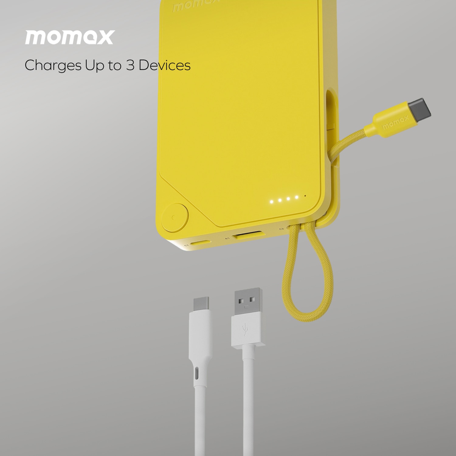 Momax 1-Power X 10000mAh 內置USB-C線移動電源 - 加購價$129 (只限白色)