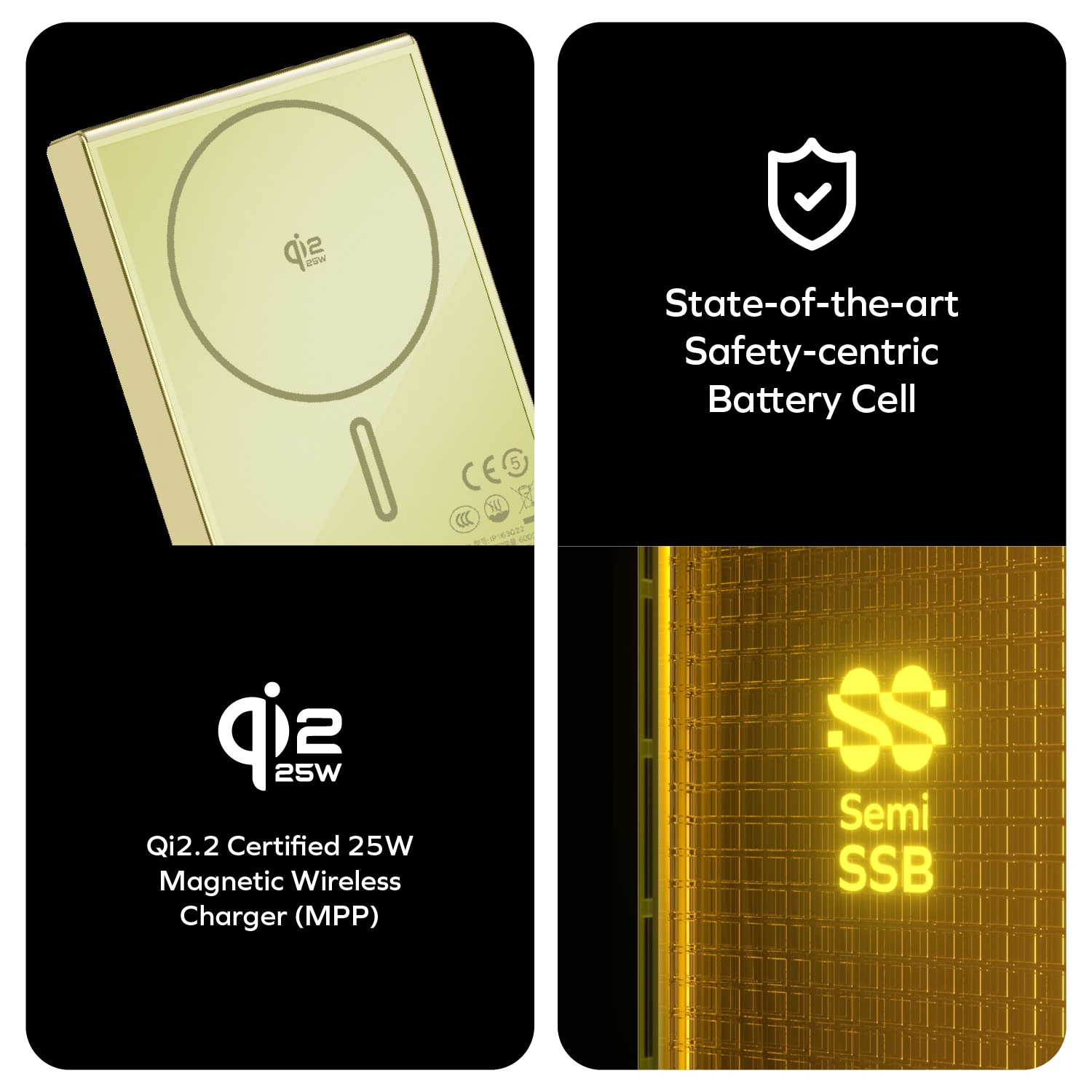 Momax IP163Q22D 1-Power S.Pass2 10000mAh qi2.2半固態磁吸流動電源