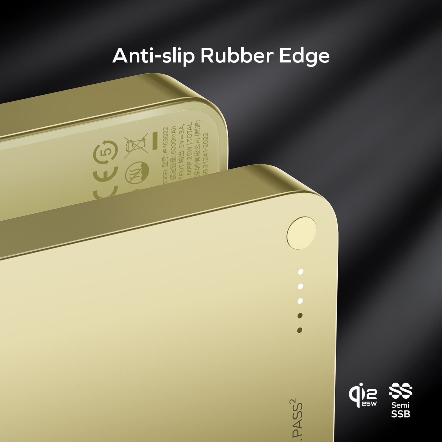 Momax IP163Q22Y 1-Power S.Pass2 10000mAh qi2.2半固態磁吸流動電源