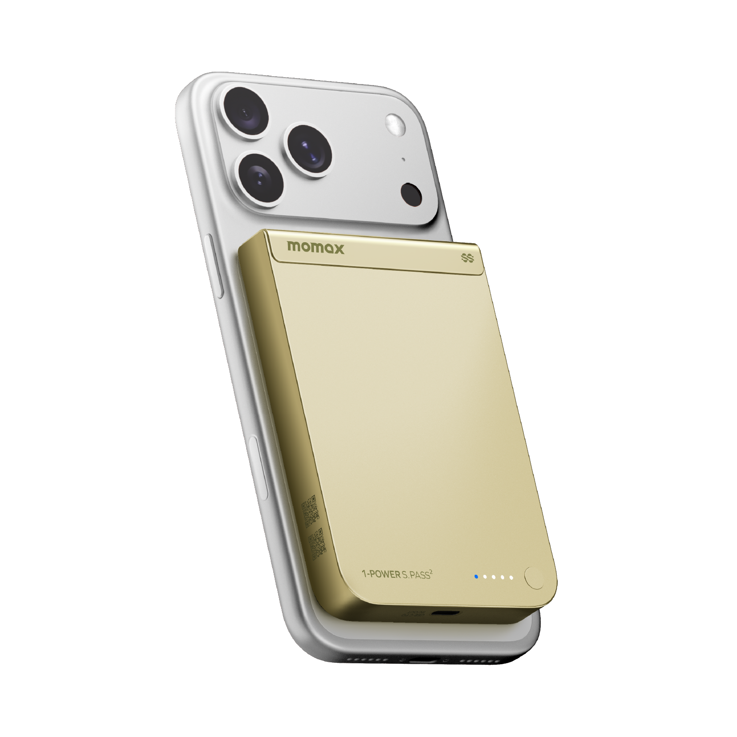 Momax IP163Q22Y 1-Power S.Pass2 10000mAh qi2.2半固態磁吸流動電源