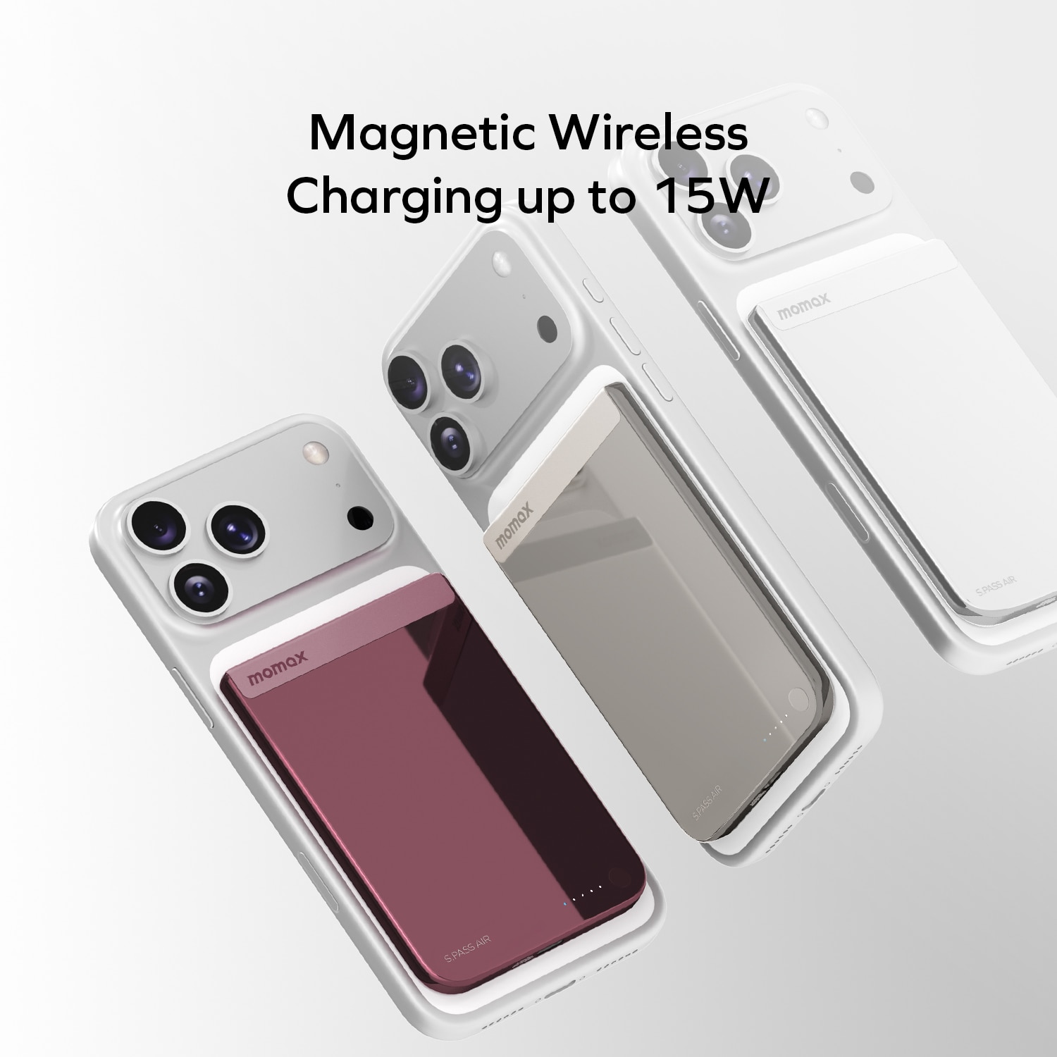 Momax [CCC QR Code][ CCC 3C Cert.]IP180 1-Power S.Pass Air 5000mAh Magnetic Wireless Battery Pack
