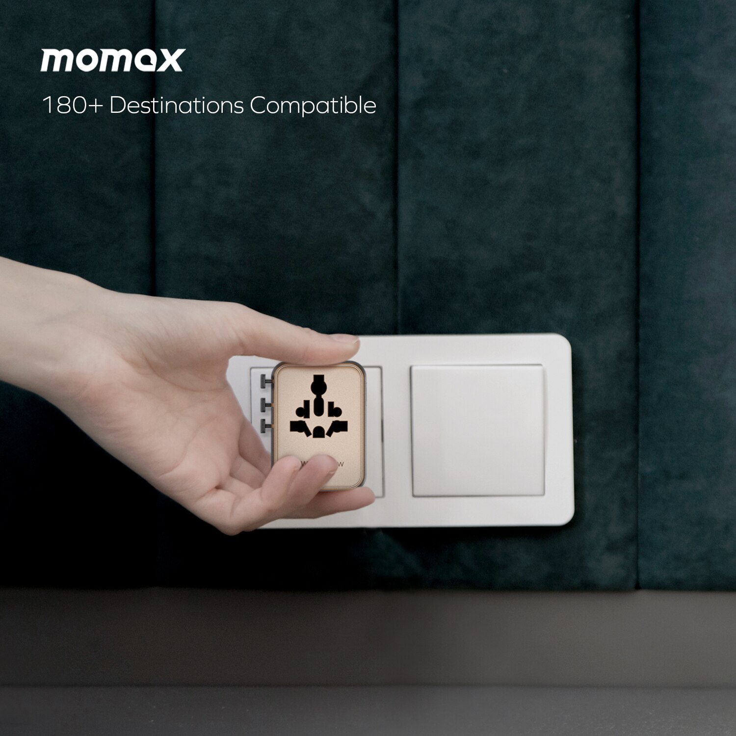 Momax 1-World2 70W 5-Port USB-C Dual AC Travel Adaptor UA22UK