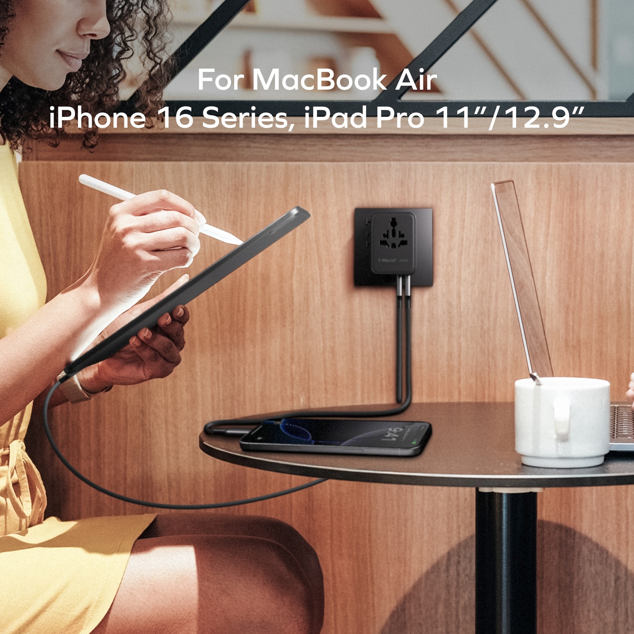 Momax 1-World2 45W 5-Port USB-C Dual AC Travel Adaptor - UA31