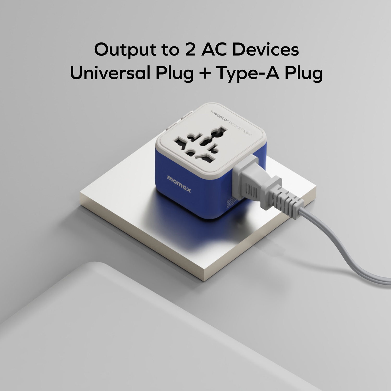 Momax UA37A 1-World2 Pocket Mini 雙AC旅行插座