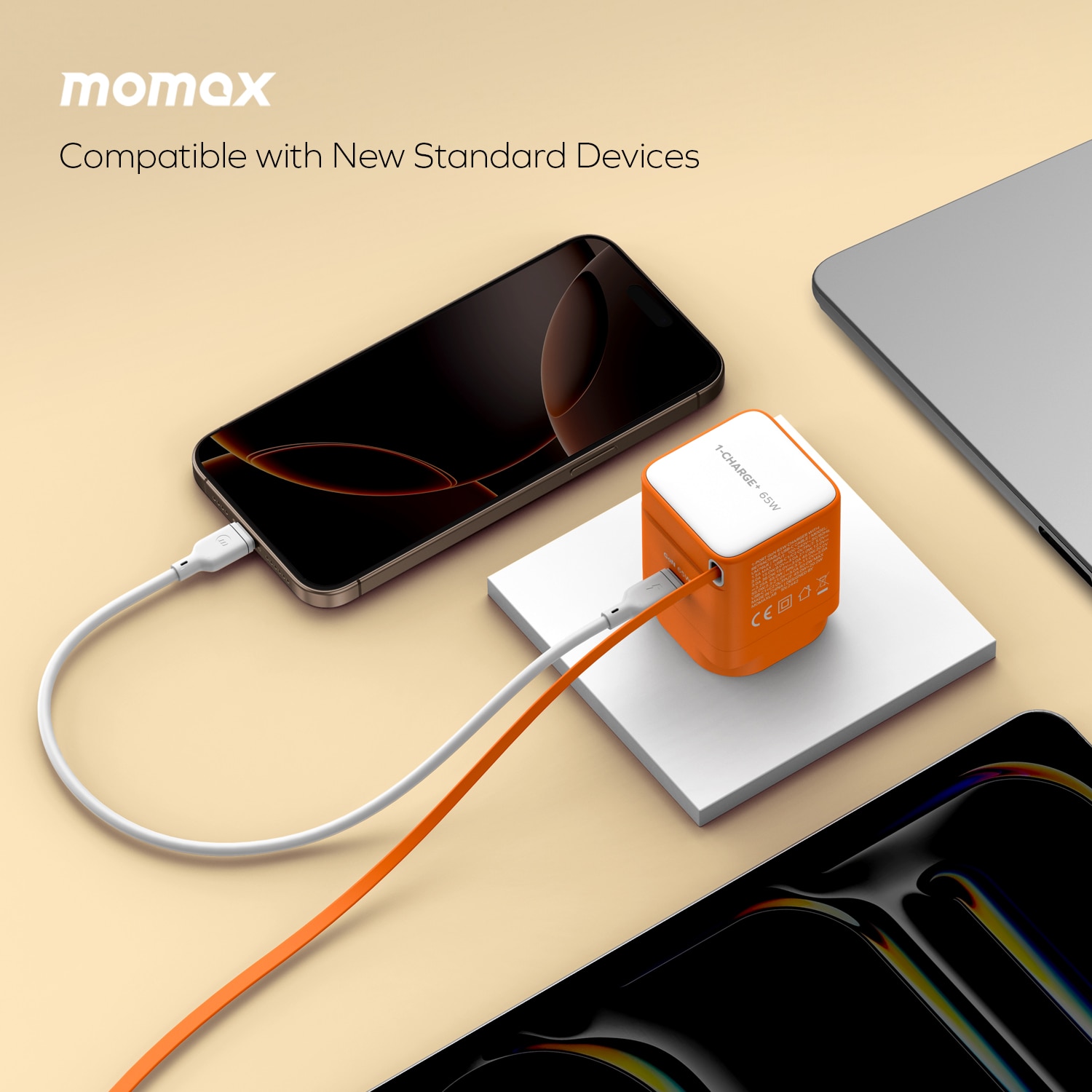 Momax 1-Charge+ 65W GaN單輸出及伸縮USB-C 線充電器