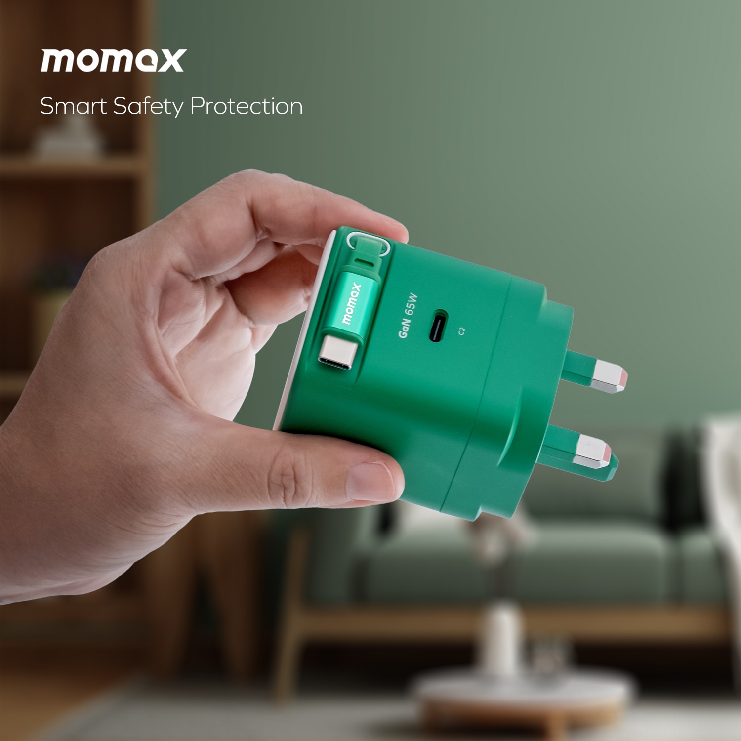 Momax 1-Charge+ 65W GaN單輸出及伸縮USB-C 線充電器