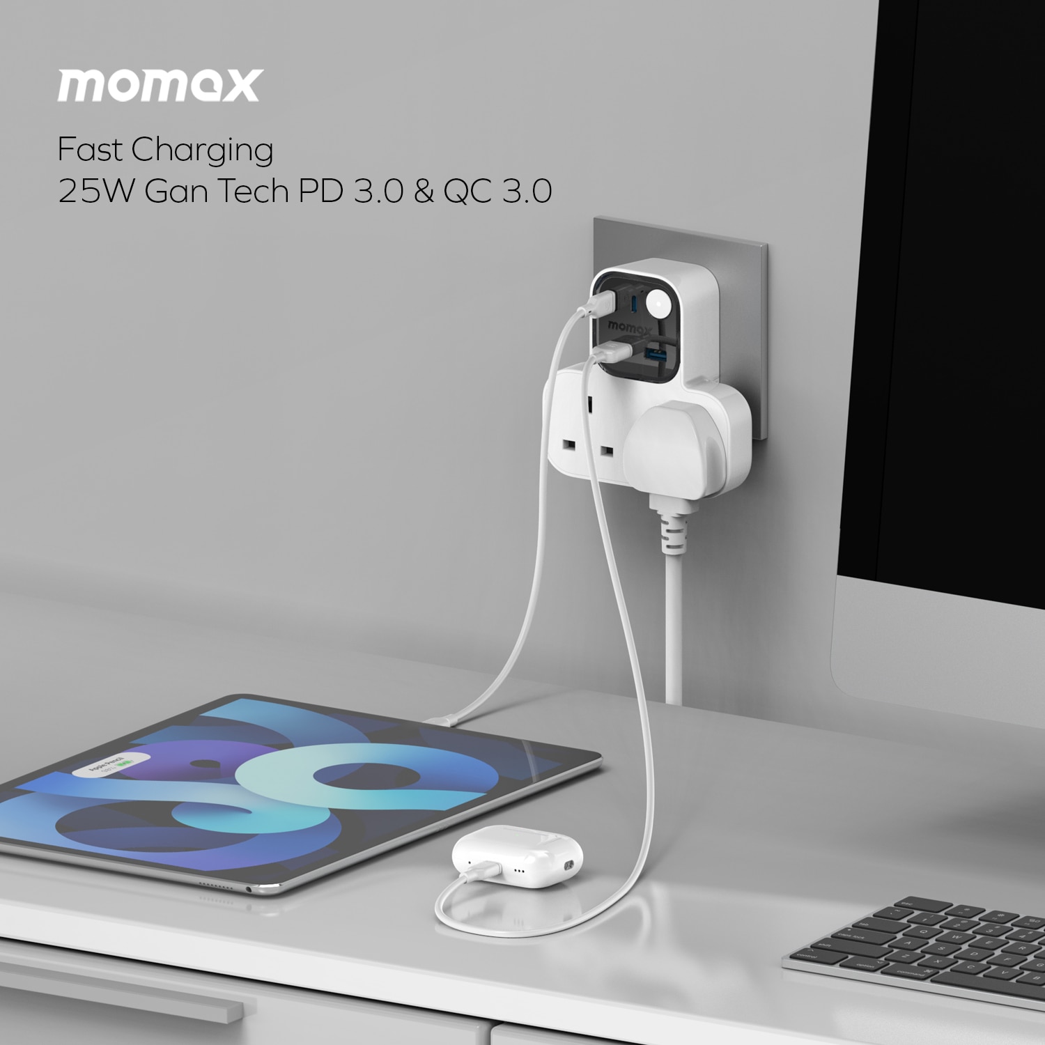 Momax US17UKW Power Strip