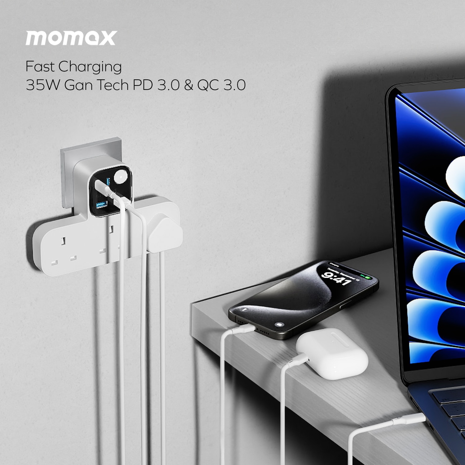 Momax US19UKW Power Strip