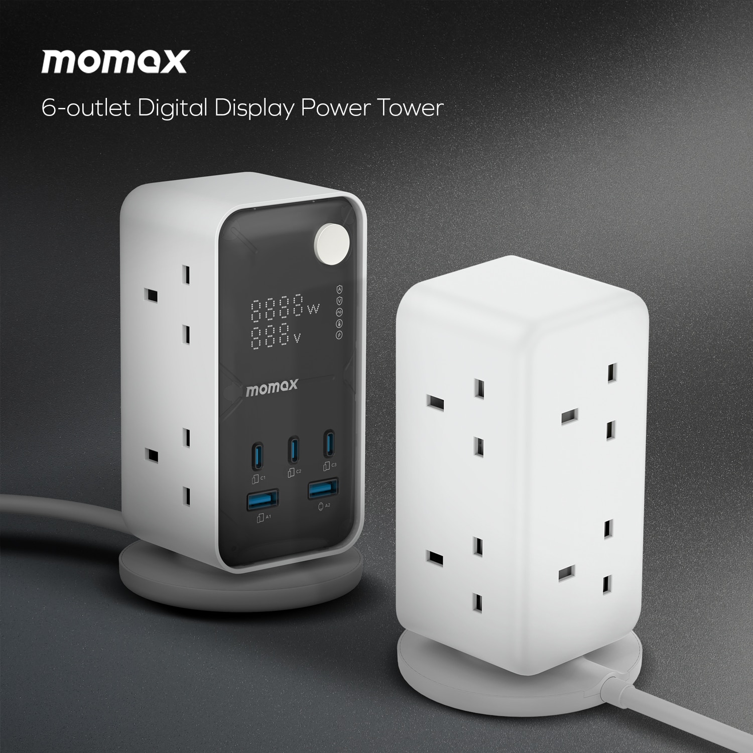 Momax US21UKW Power Strip