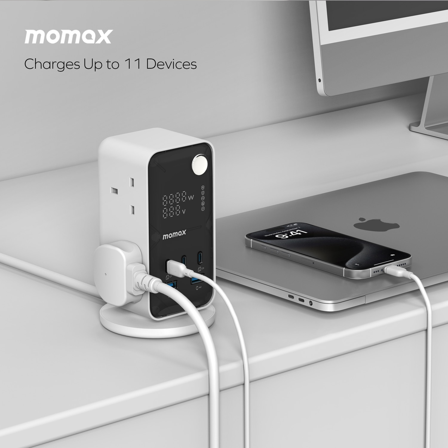 Momax US21UKW Power Strip