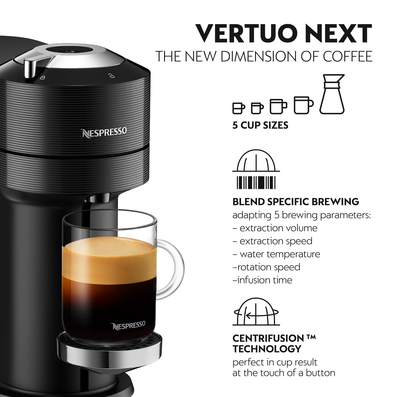 NESPRESSO GCV1 Vertuo Next Capsule Coffee Machine