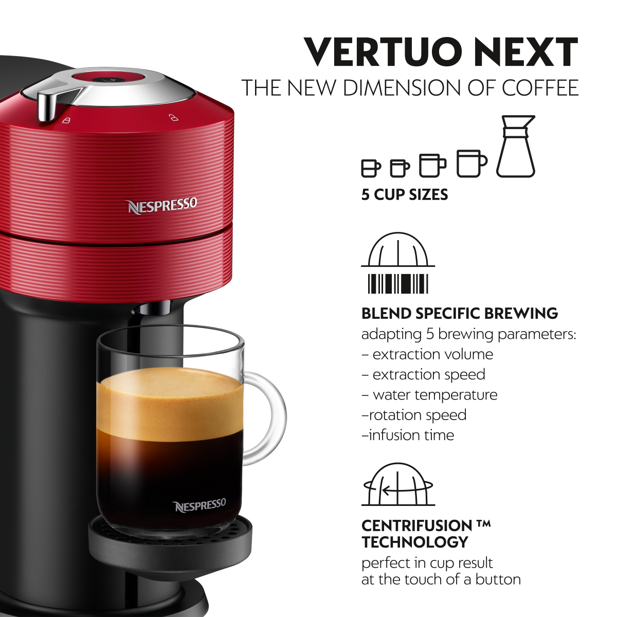 NESPRESSO GCV1 Vertuo Next Coffee Machine