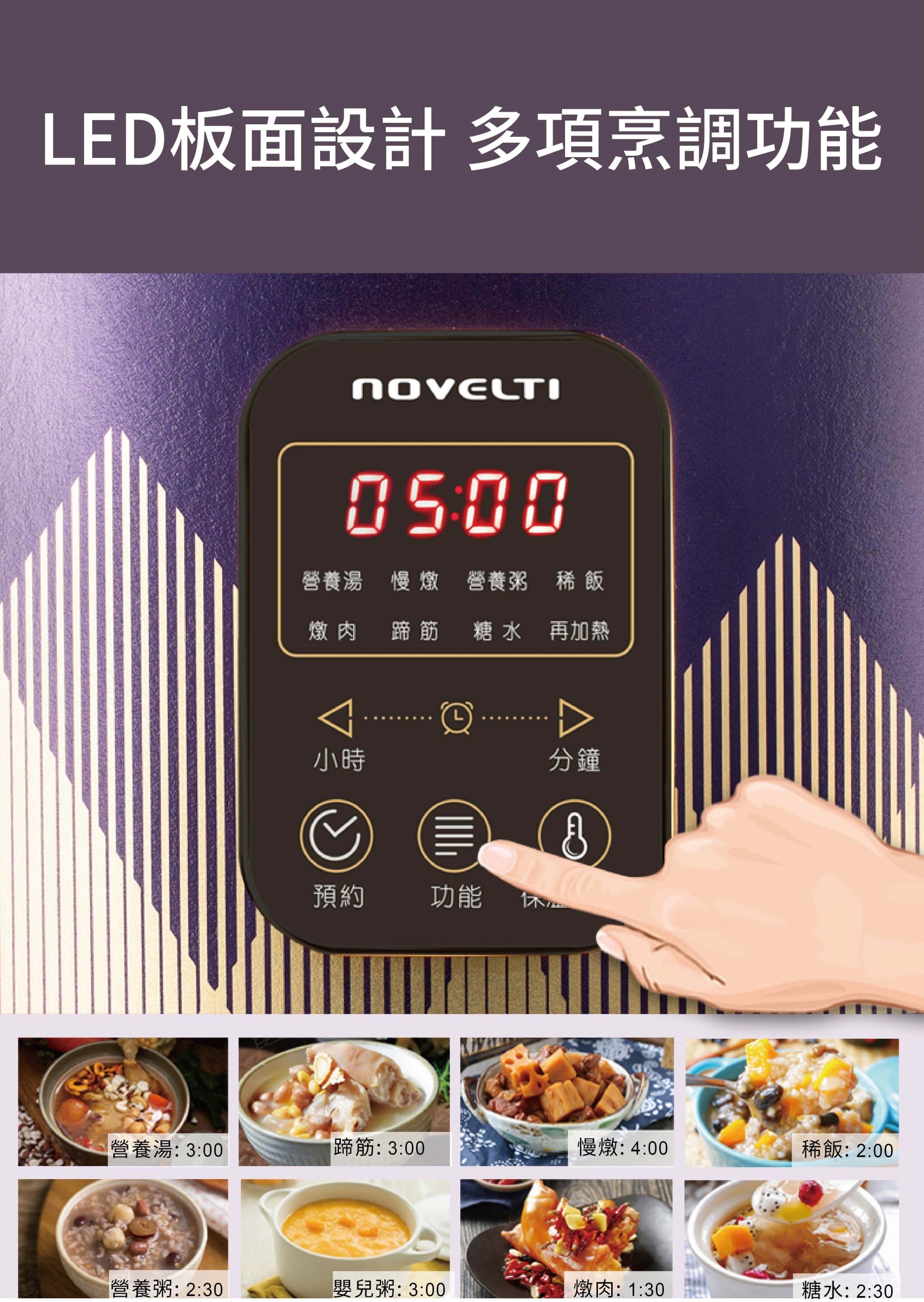 NOVELTI NC5081 8公升 紫砂養生萬用電煲