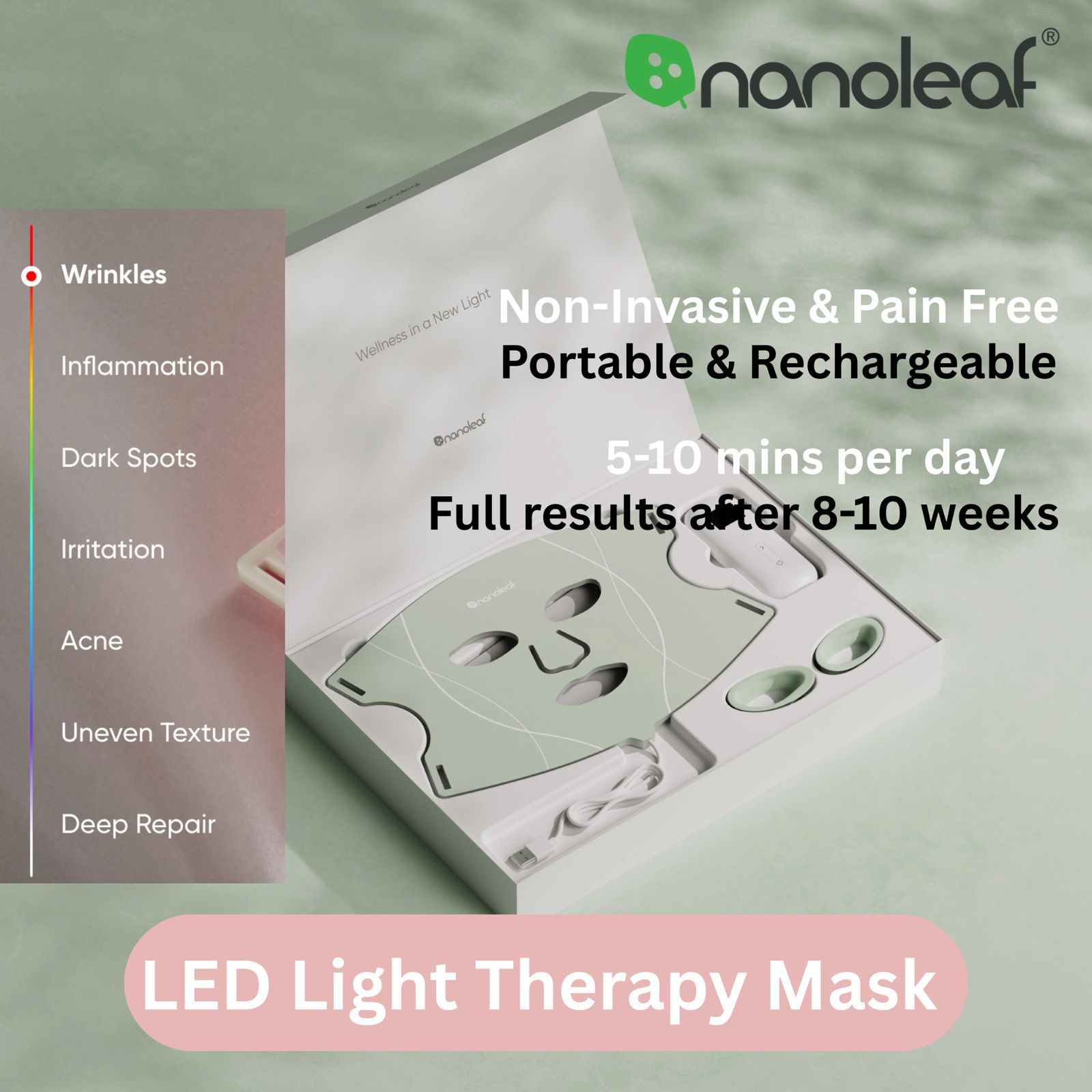 Nanoleaf LED Light Therapy Face Mask