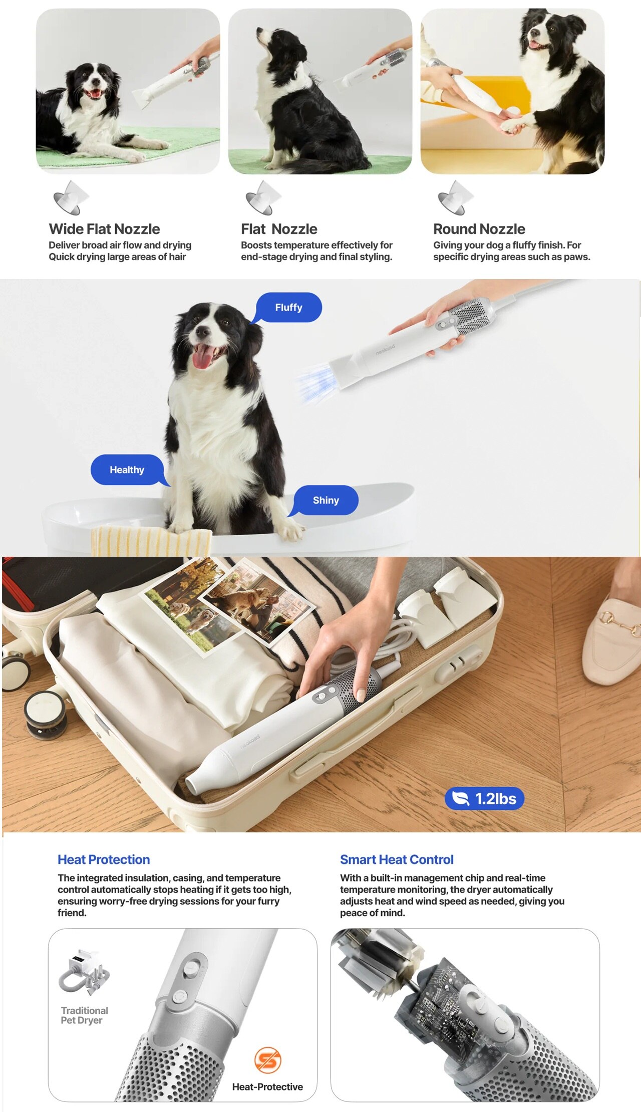 Neakasa F1 Fast Quiet Pet Hair Dryer for Dogs Cats