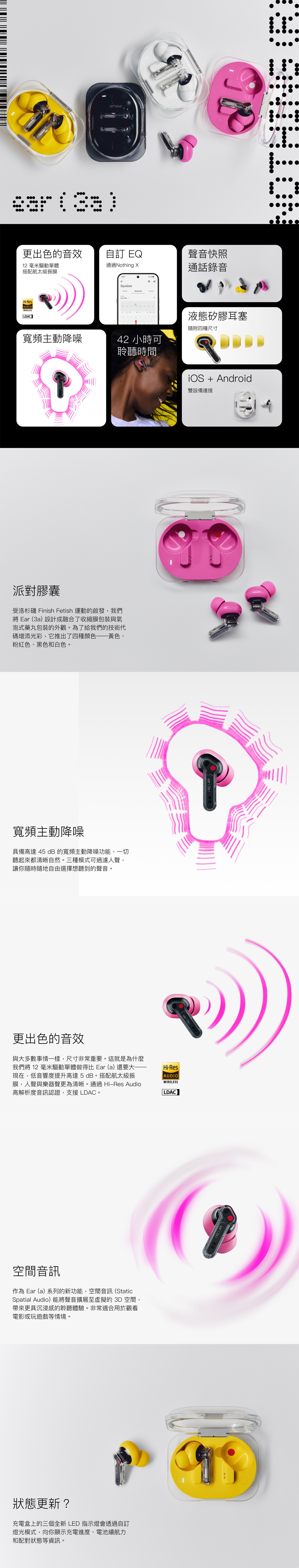 Nothing ear (3a) Bluetooth Headset