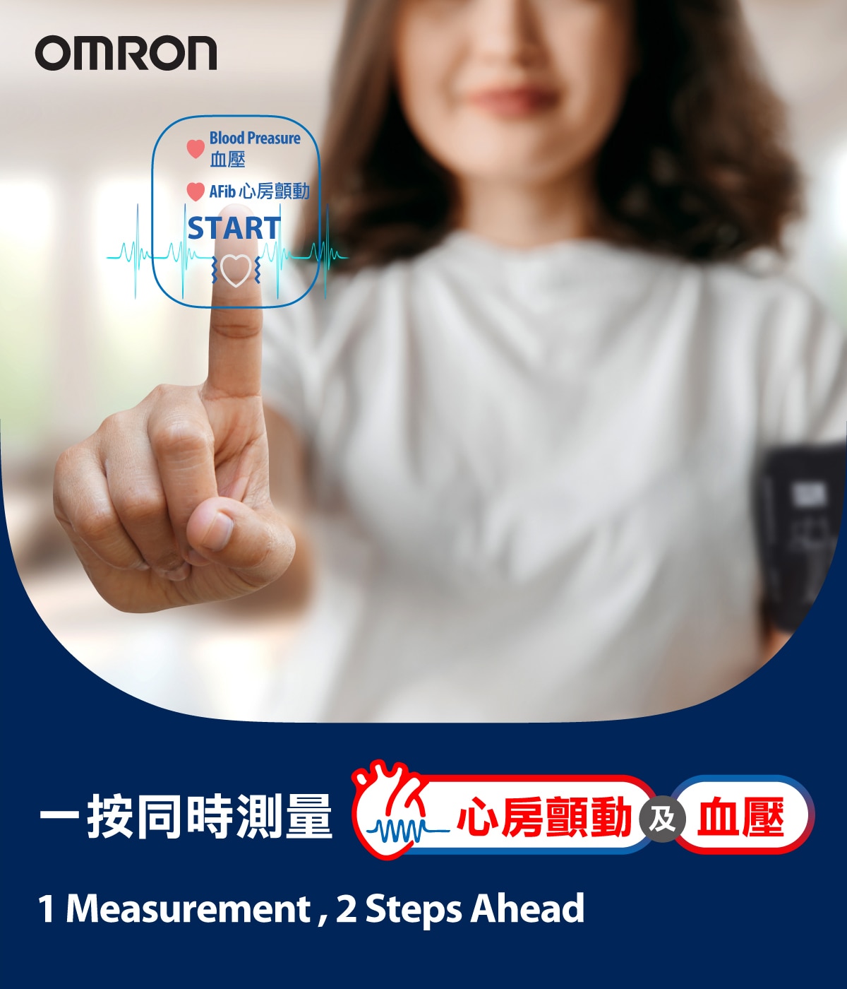 OMRON歐姆龍 HEM-7383T1 心房顫動藍牙手臂式血壓計 包贈品 AirTamer A310 穿戴式空氣淨化器