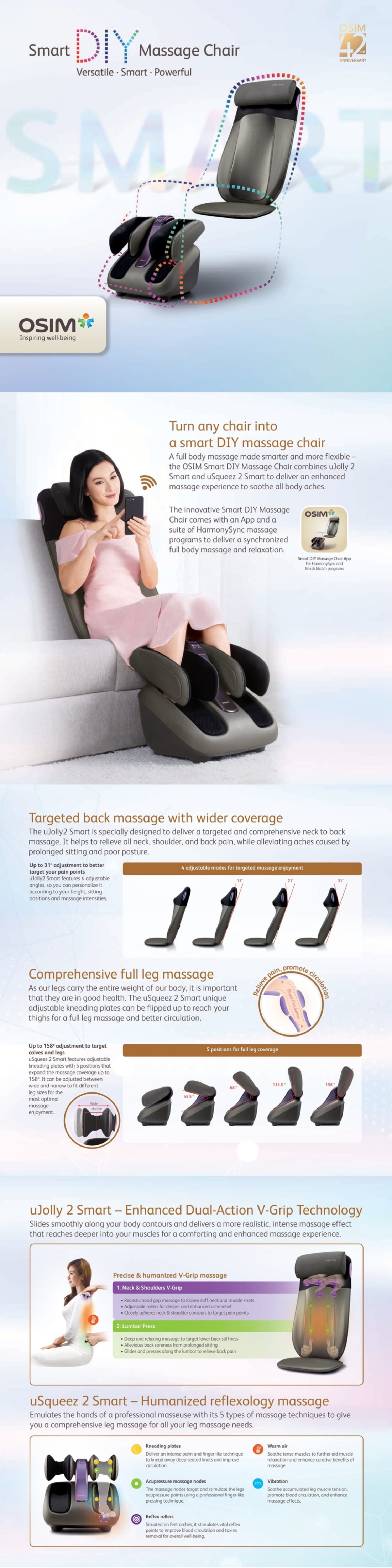 OSIM Smart DIY Massage Chair OS-290S OS-393S